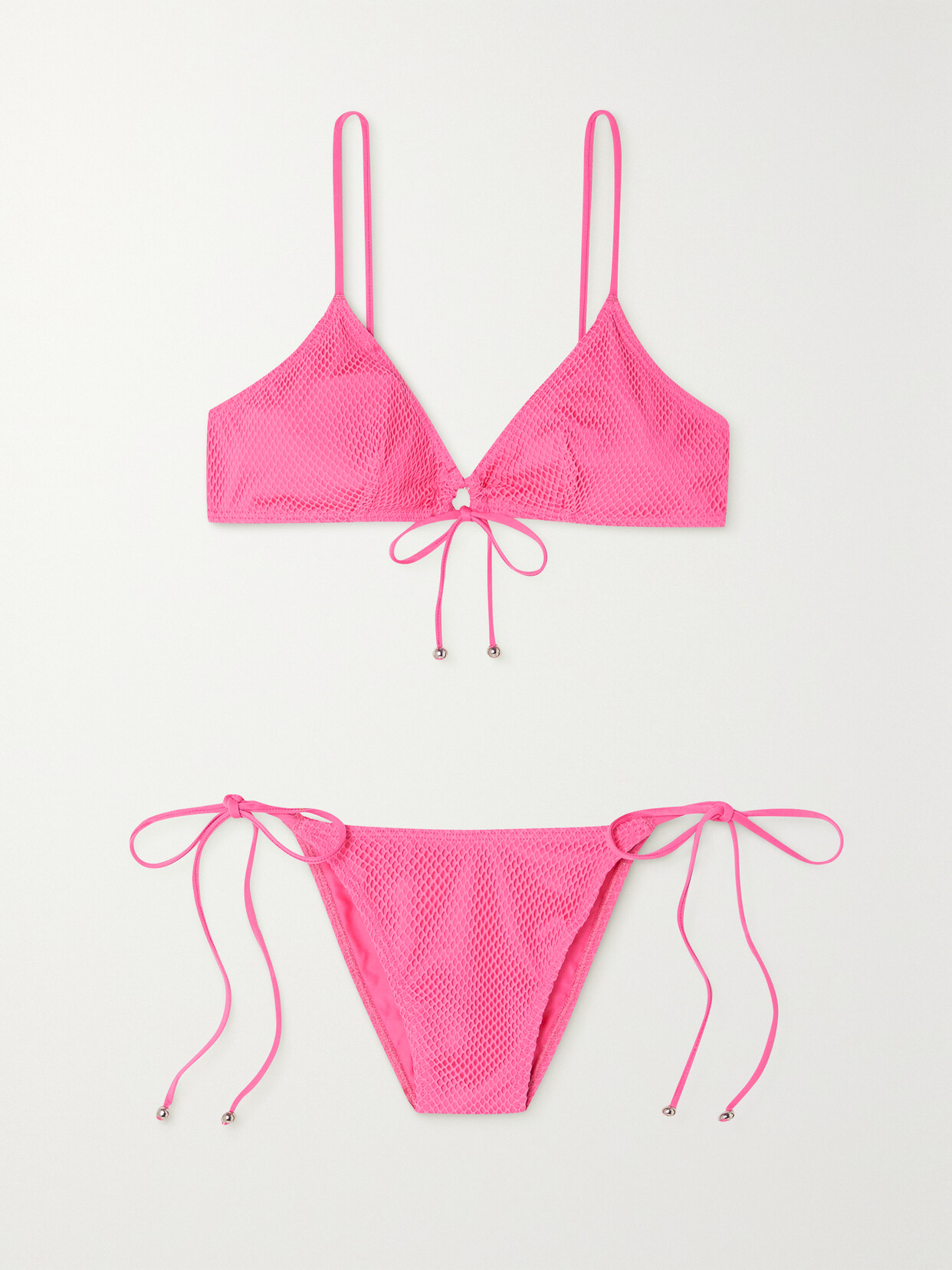 Leslie Amon Filippa Embellished Mesh Bikini