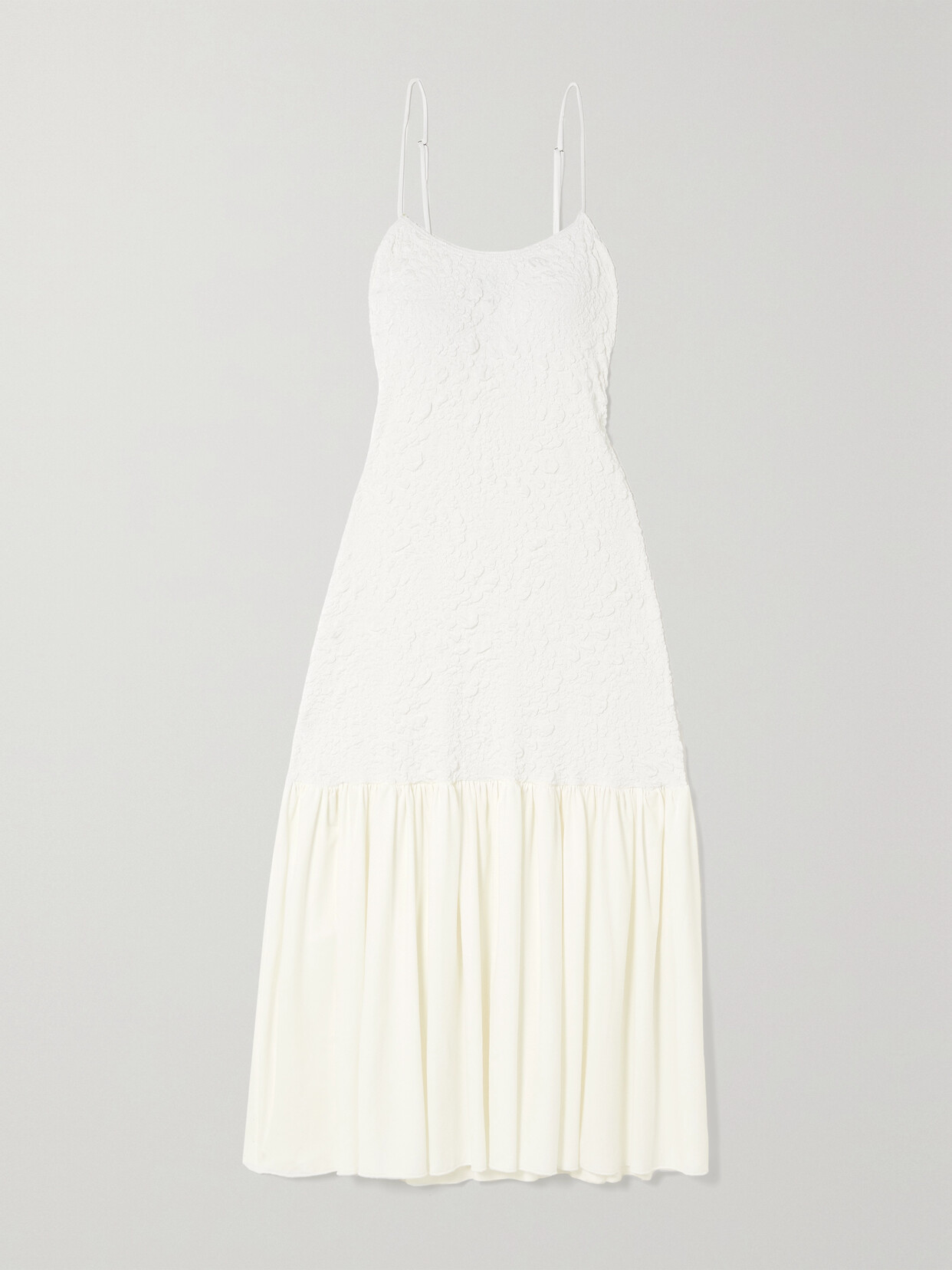 Leslie Amon Erina Popcorn Jersey Midi Dress