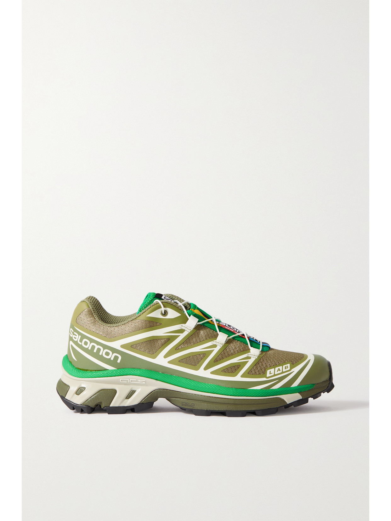 Salomon - Xt-6 Rubber-trimmed Mesh Sneakers - Green