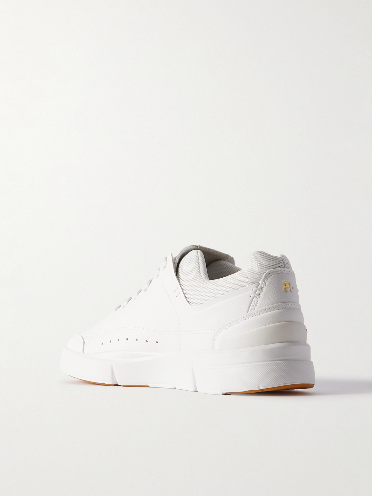 On The Roger Centre Court Mesh-trimmed Faux Leather Sneakers In White