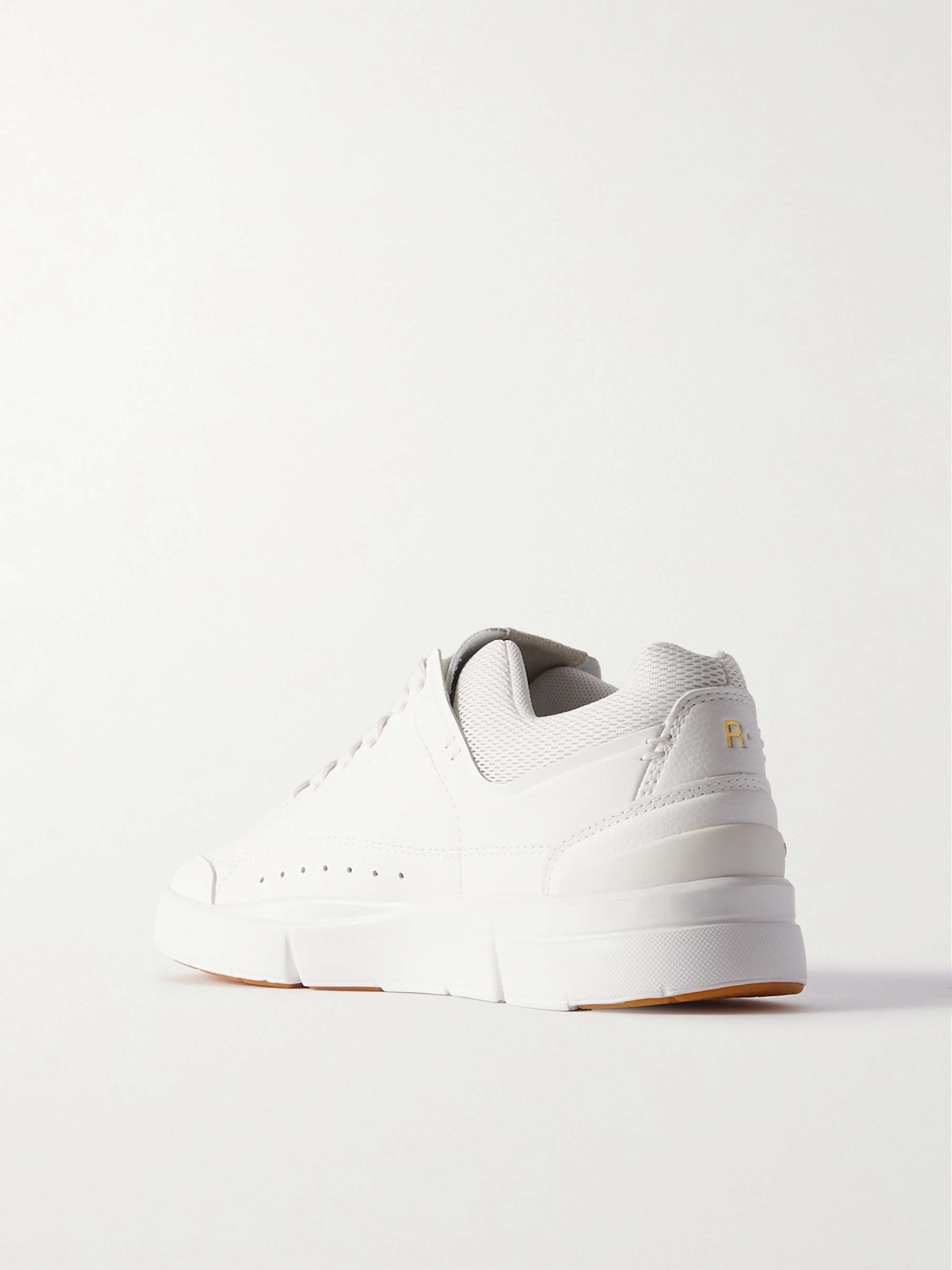 ON The Roger Centre Court faux textured-leather and mesh sneakers