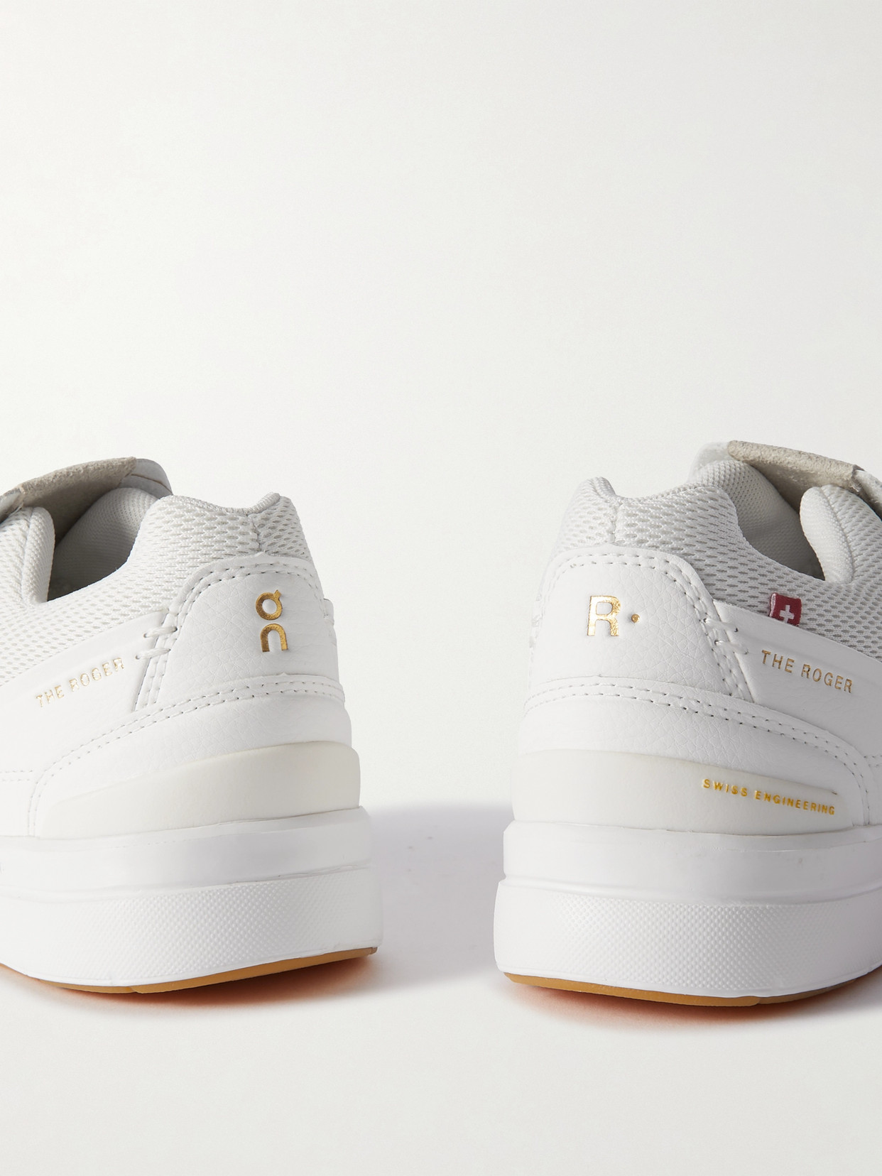 On The Roger Centre Court Mesh-trimmed Faux Leather Sneakers In White