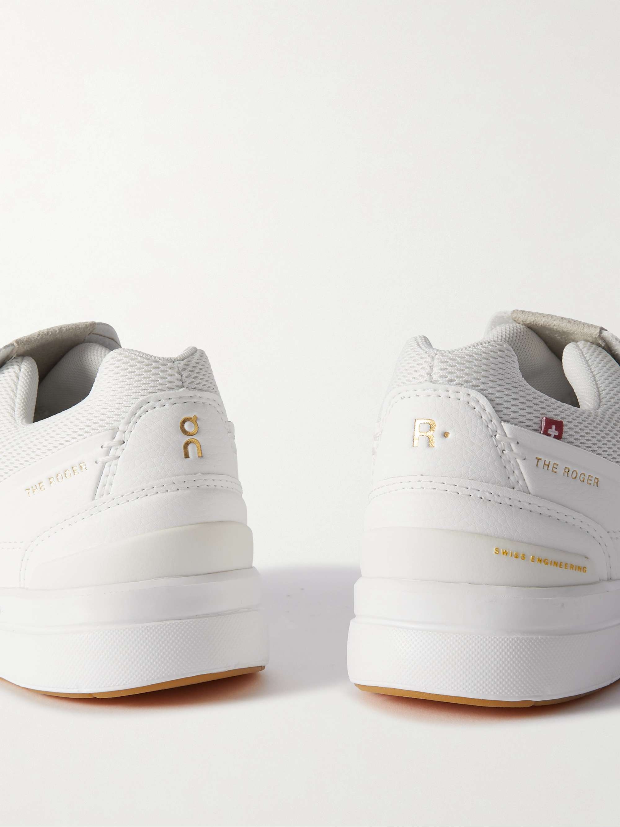 ON The Roger Centre Court faux textured-leather and mesh sneakers