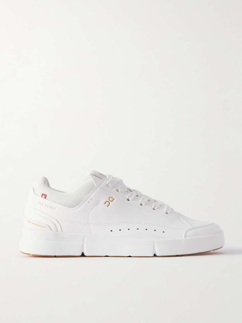 ON The Roger Centre Court Mesh-trimmed Faux Leather Sneakers