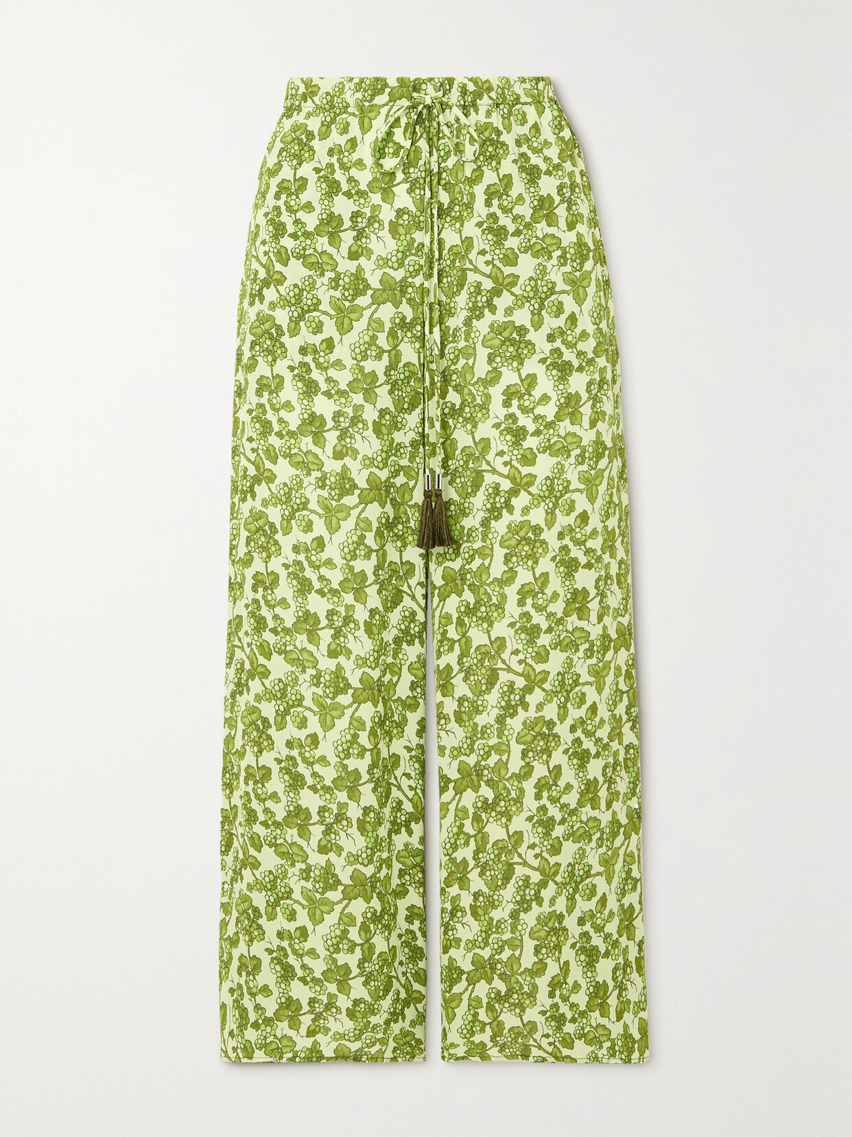 Etro Printed Crepe Wide-leg Pants - Green