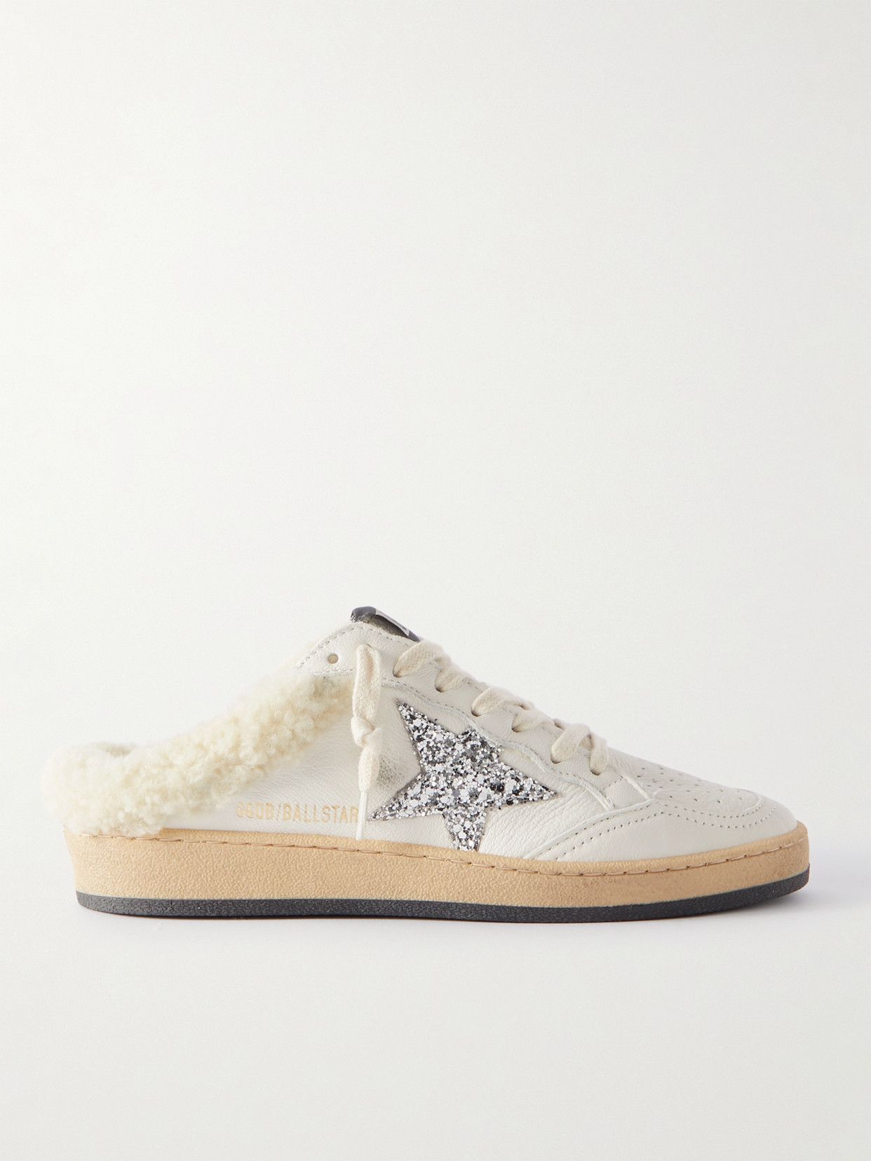 Golden Goose - Ball Star Sabot Shearling-lined Leather Slip-on Sneakers - White