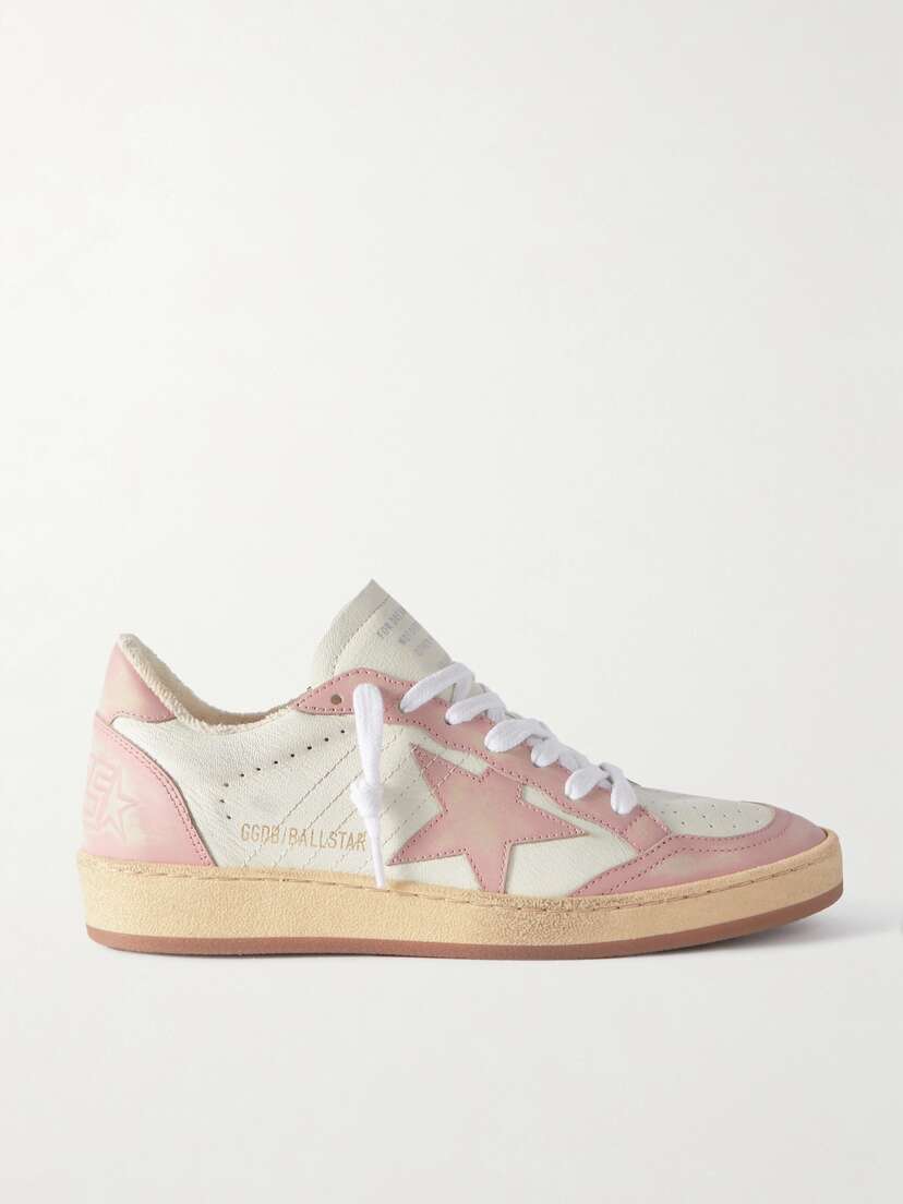 Golden Goose Ball Star Distressed Leather Sneakers