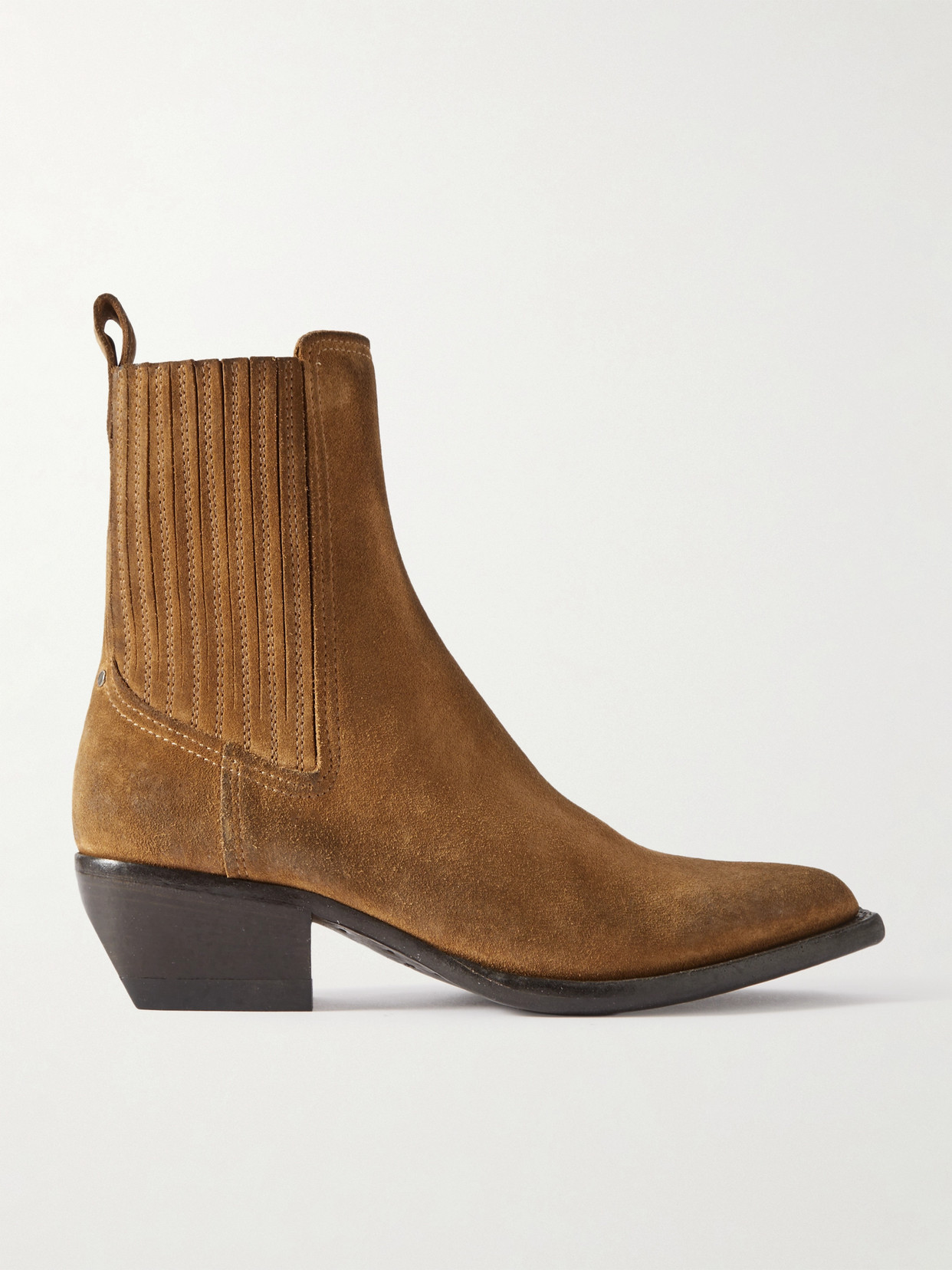 Shop Golden Goose Debbie Beatles Suede Ankle Boots In Brown