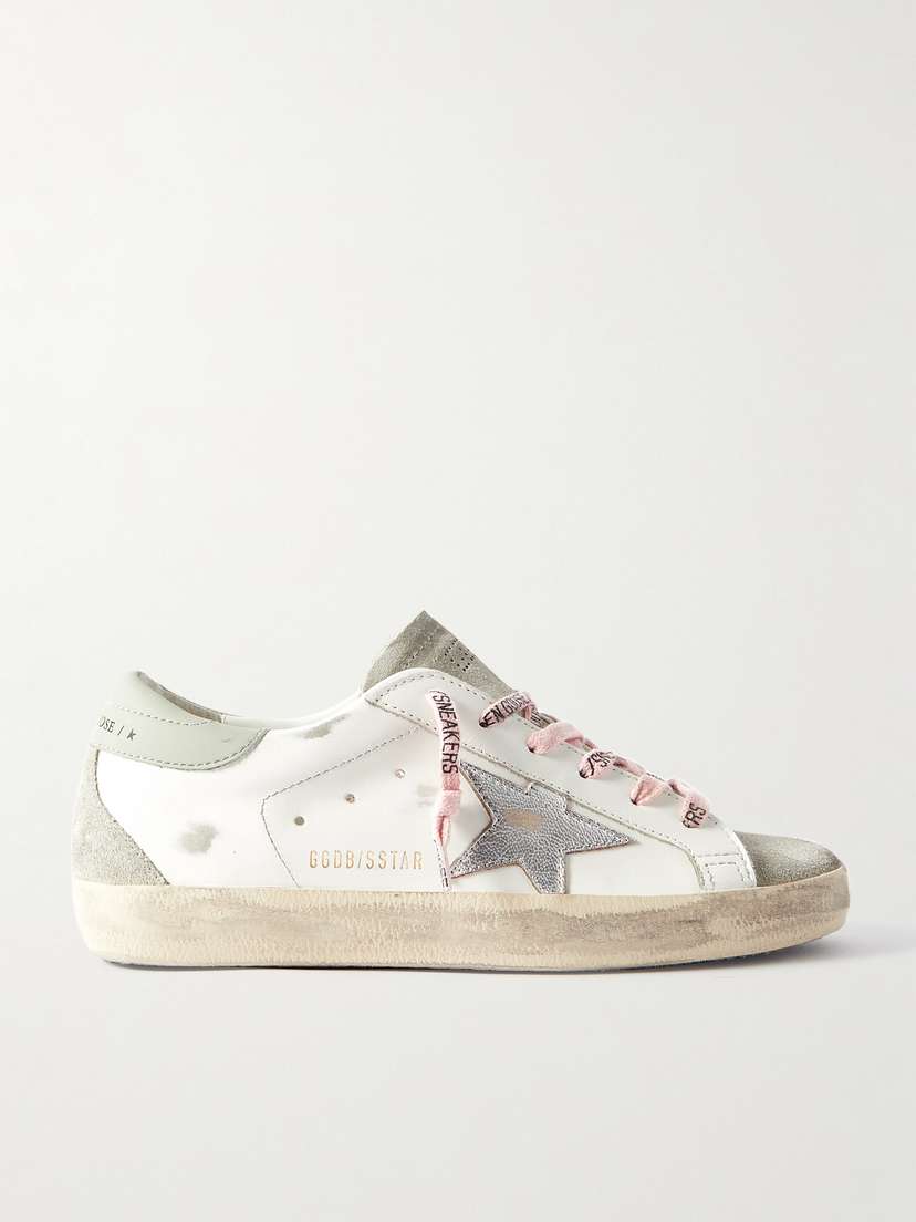 Golden Goose Super-star Distressed Leather And Suede Sneakers