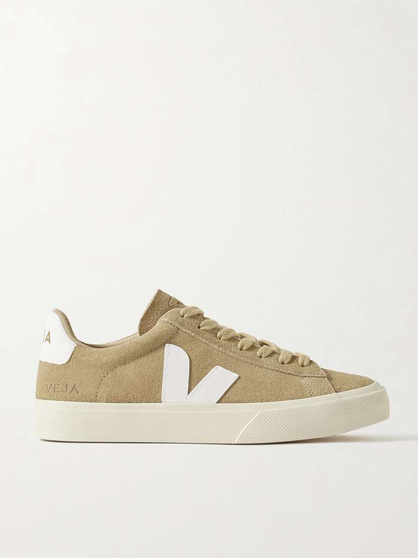 Veja Campo Leather-trimmed Suede Sneakers