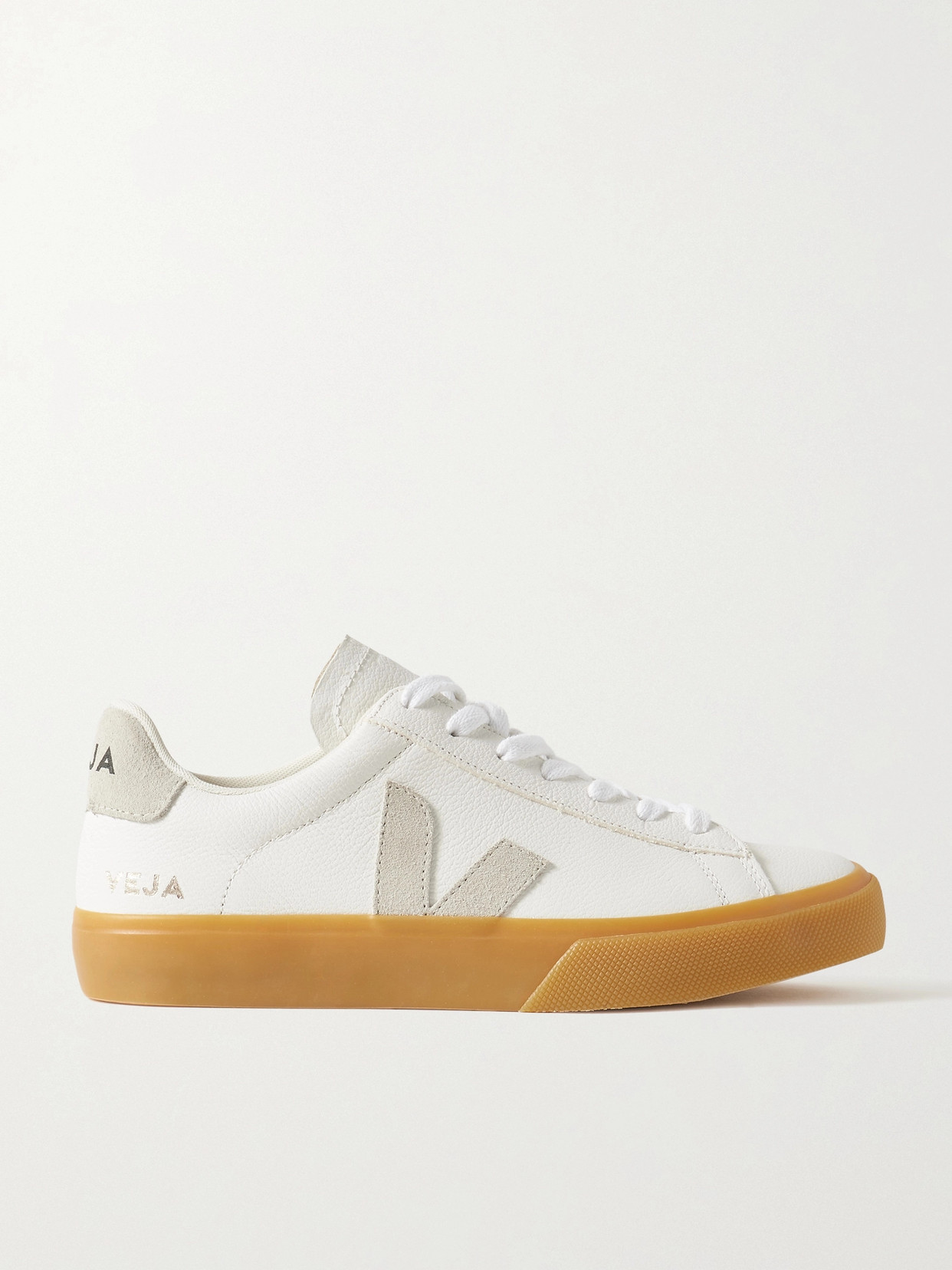 Veja - Campo Suede-trimmed Textured-leather Sneakers - White