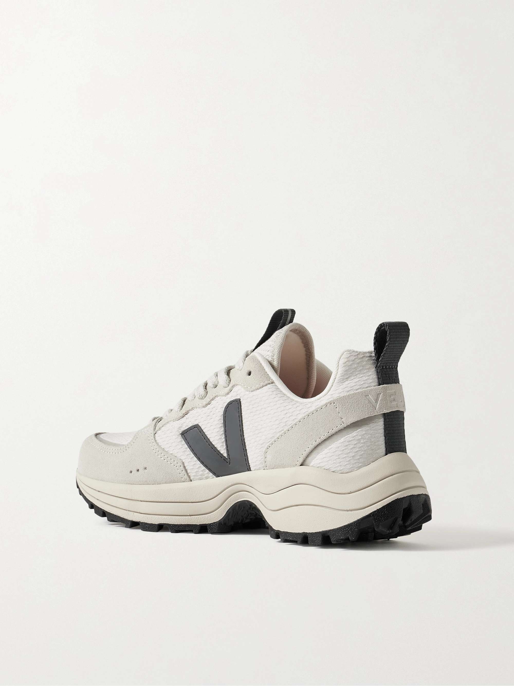 VEJA Venturi suede and leather-trimmed Alveomesh sneakers | NET-A-PORTER