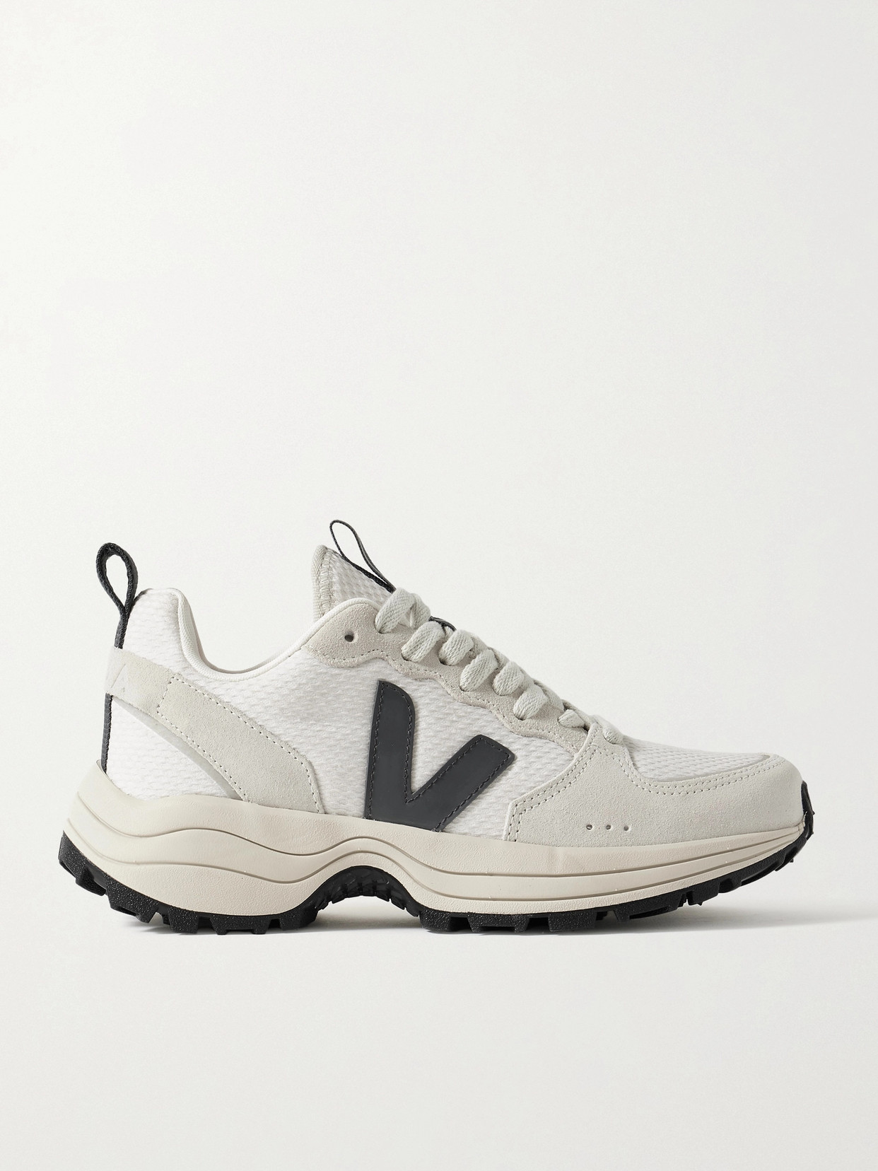Veja Venturi Suede And Leather-trimmed Alveomesh Sneakers - White