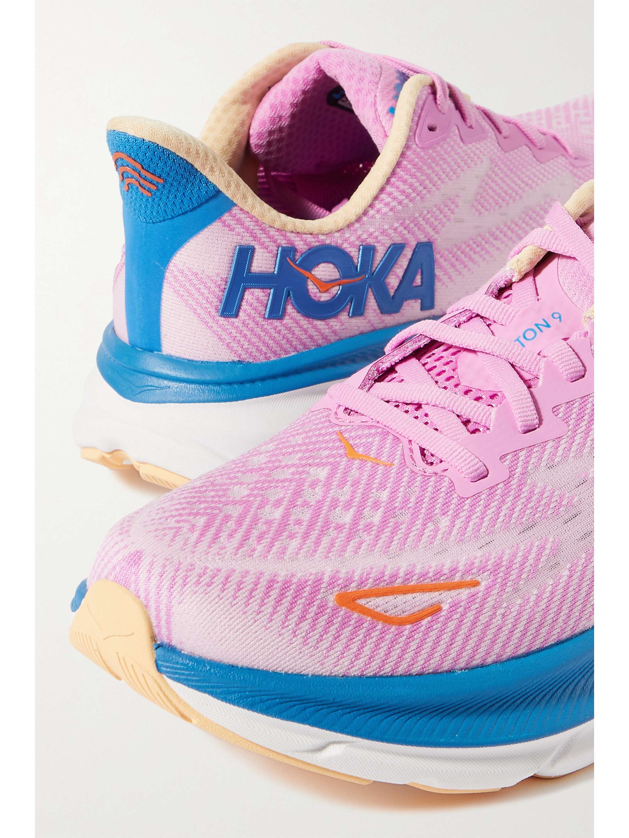 HOKA ONE ONE Clifton 9 mesh sneakers NETAPORTER