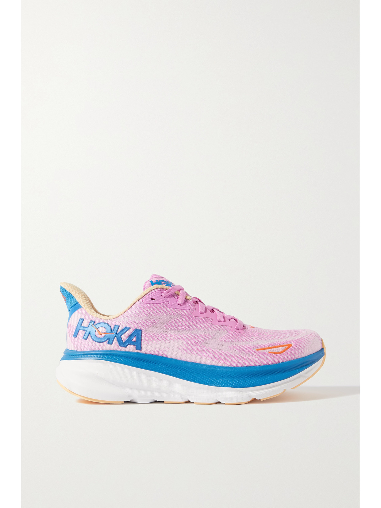 Hoka One One Clifton 9 Running Sneaker In Cyclamen + Sweet Lilac