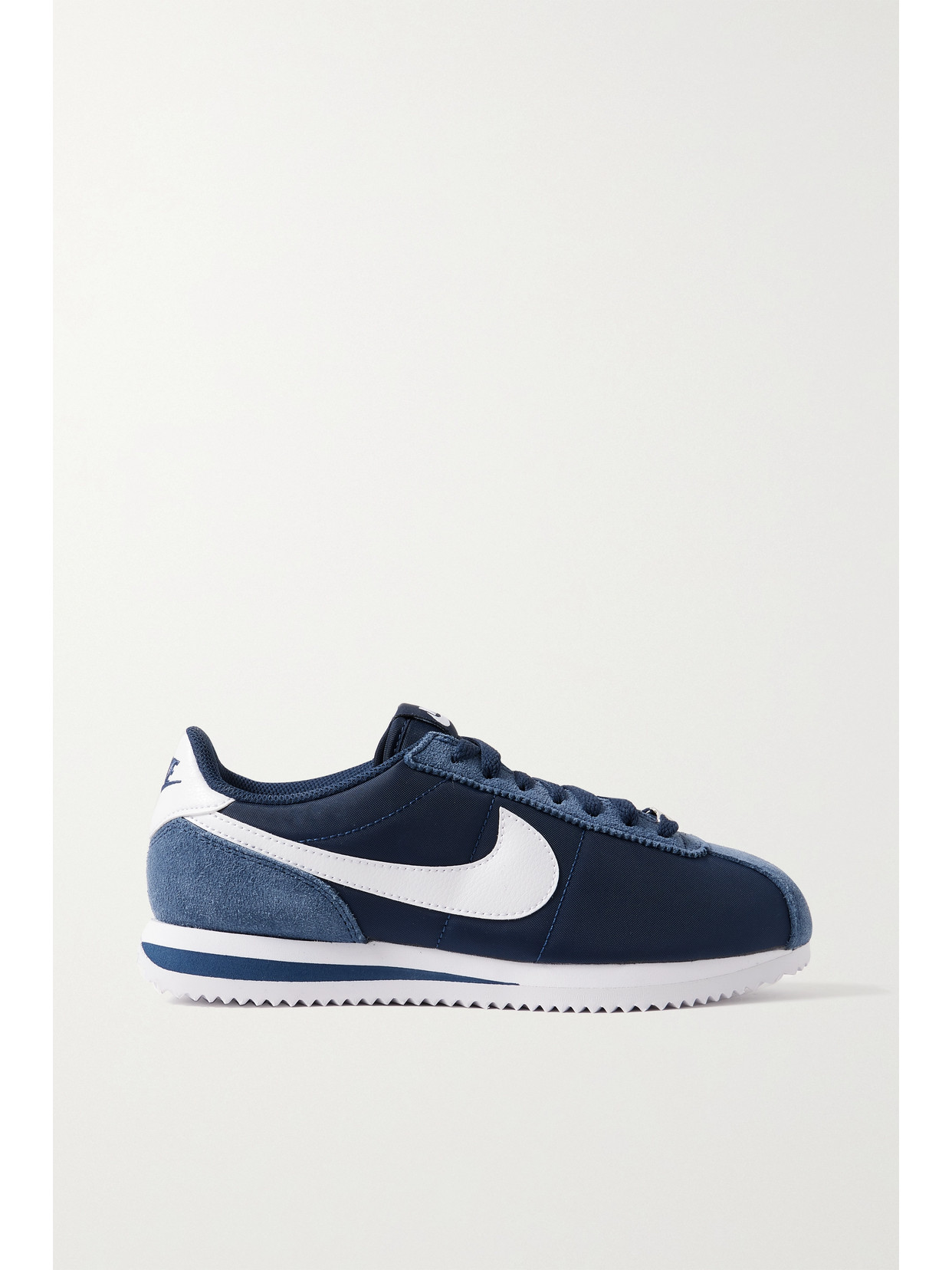 NIKE CORTEZ SUEDE AND LEATHER-TRIMMED SHELL SNEAKERS