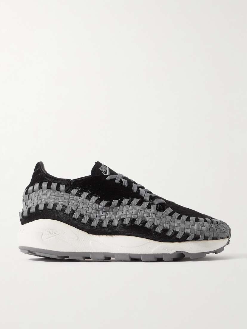 Nike Air Footscape Grosgrain-trimmed Calf Hair Sneakers