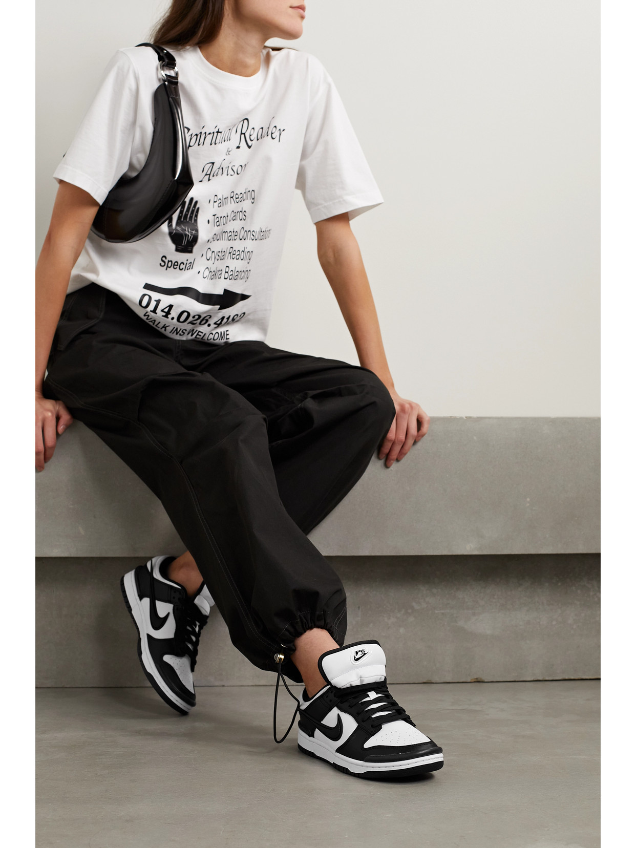 Nike Dunk Low Twist Leather Sneakers In Black