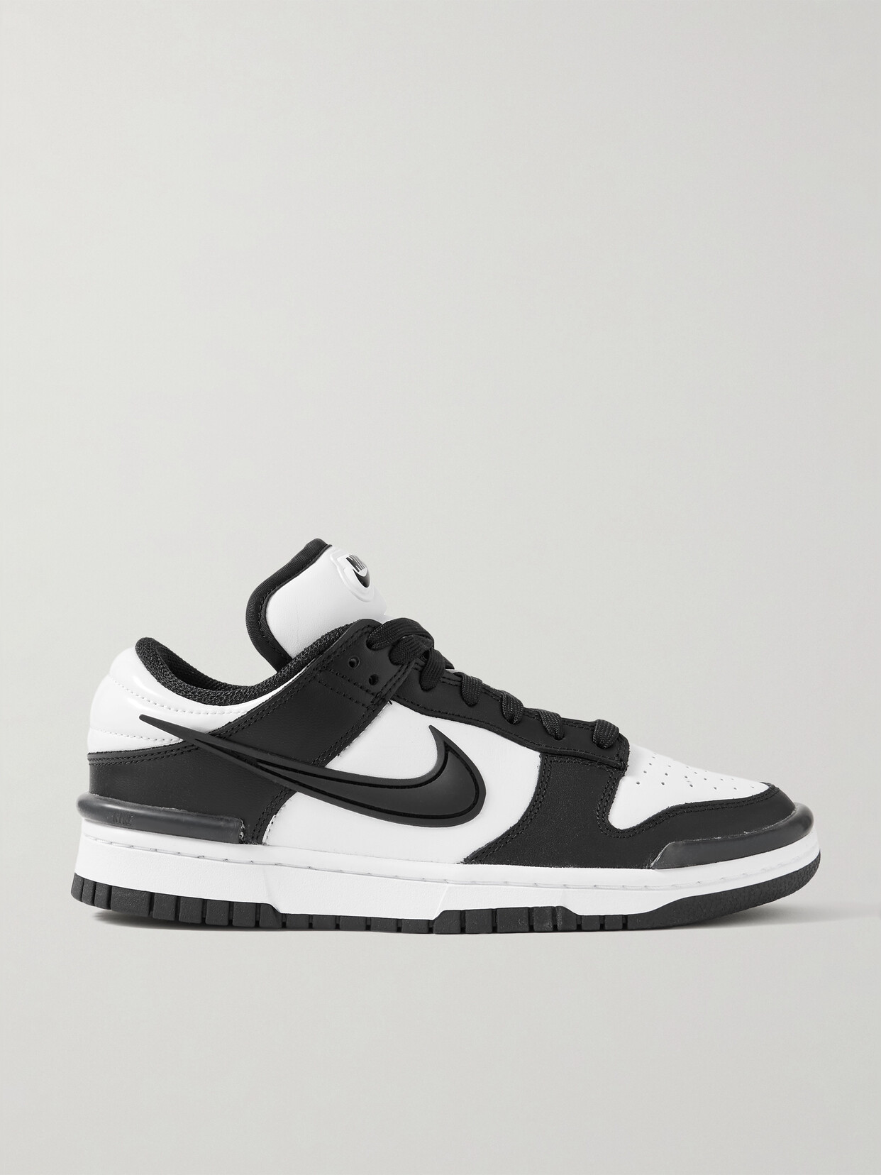 Shop Nike Dunk Low Twist Leather Sneakers In Black