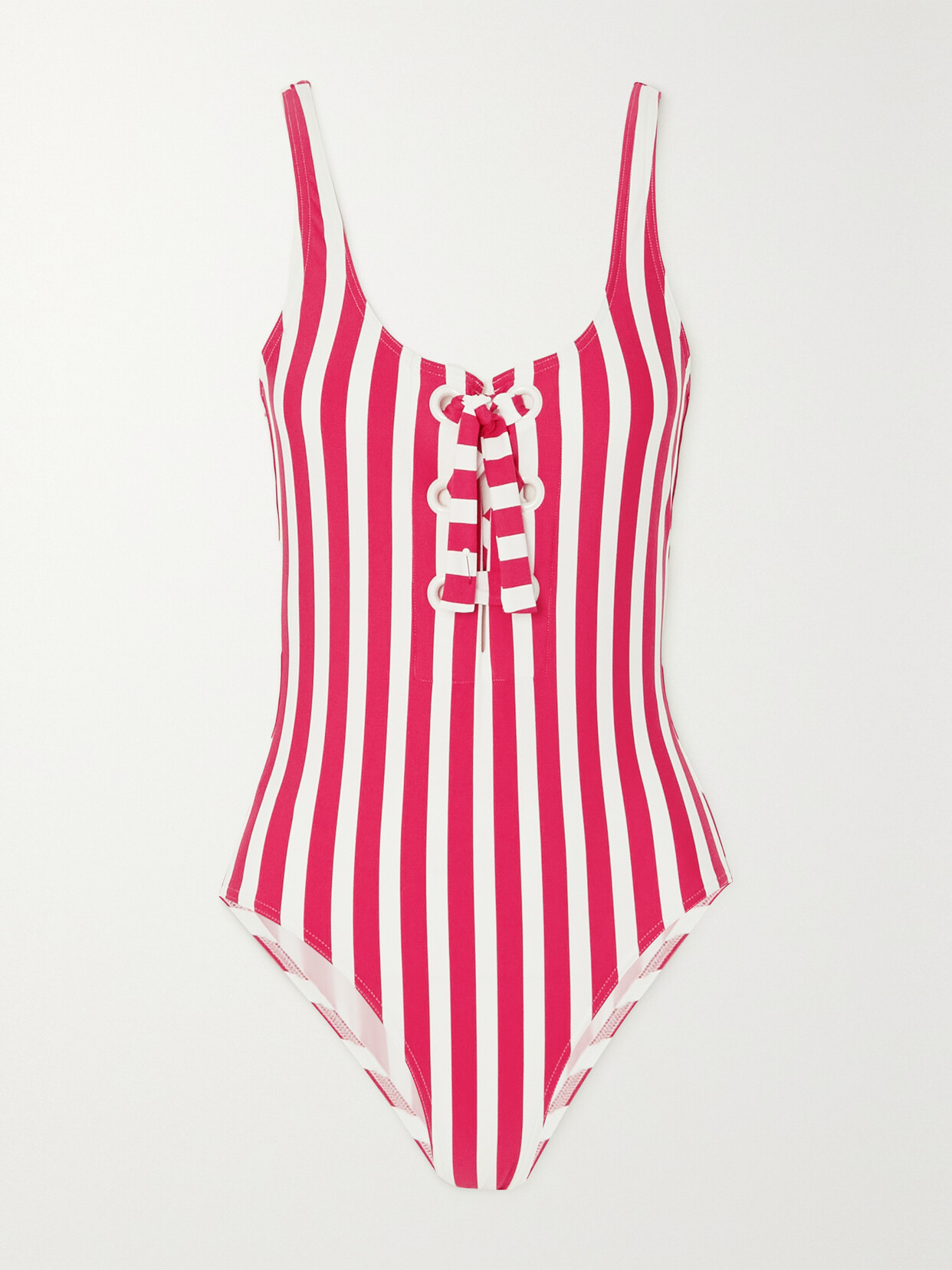 Eres - Destino Lace-up Striped Swimsuit - Pink