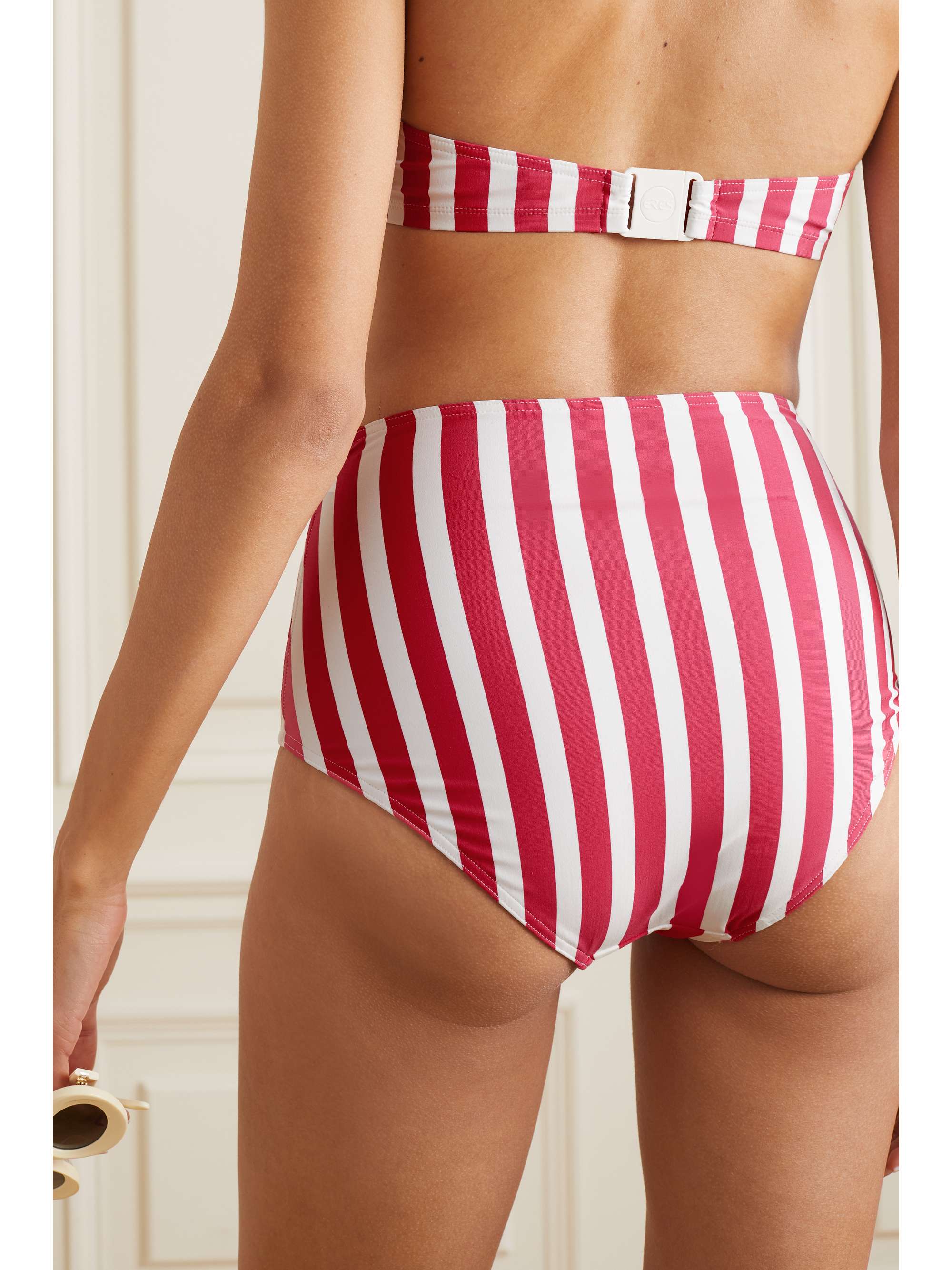 ERES Samba Encanta eyelet-embellished striped bikini briefs