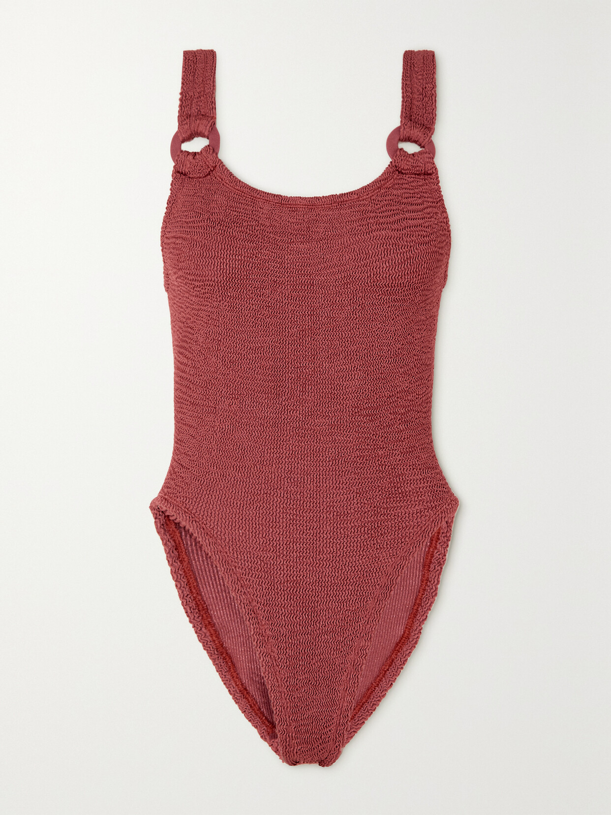 Hunza G + Rose Inc Christy Seersucker Swimsuit In Unknown