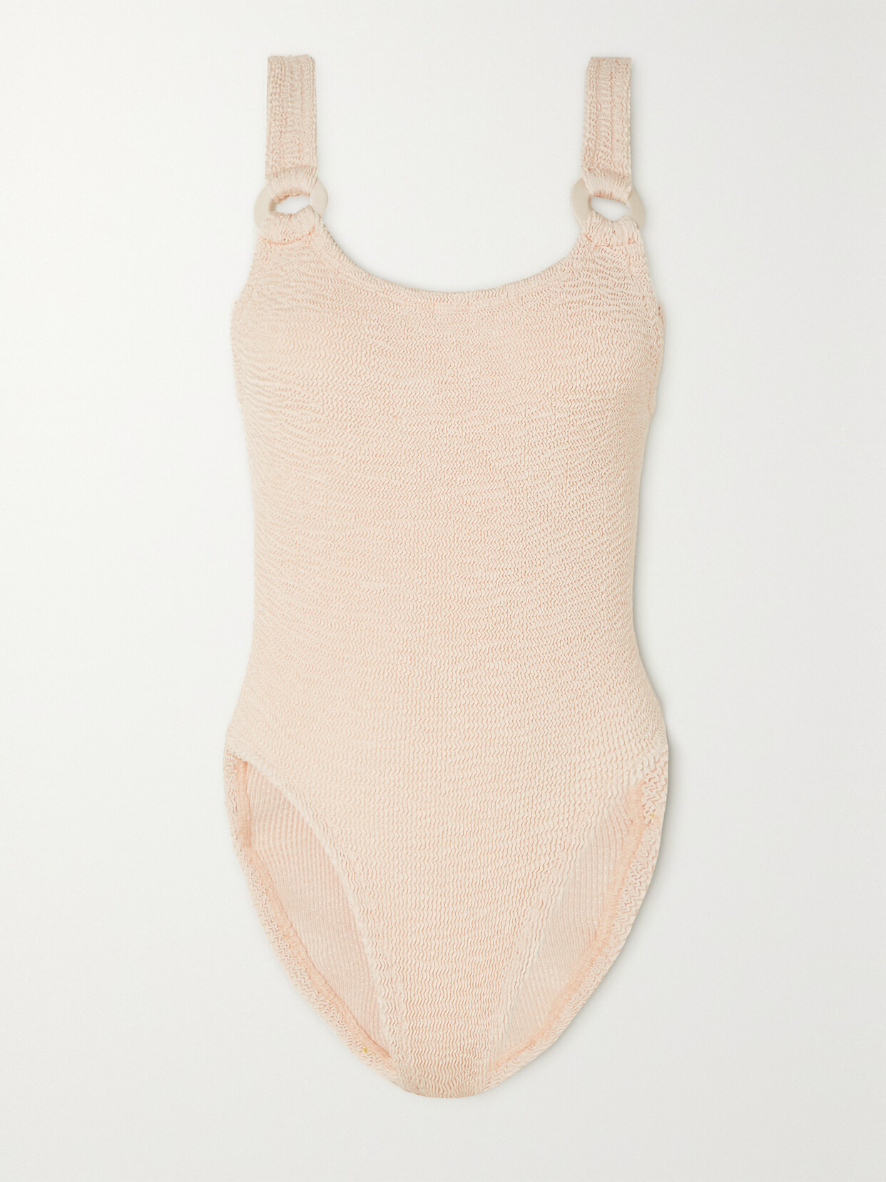 Hunza G - + Rose Inc Christy Seersucker Swimsuit - Cream