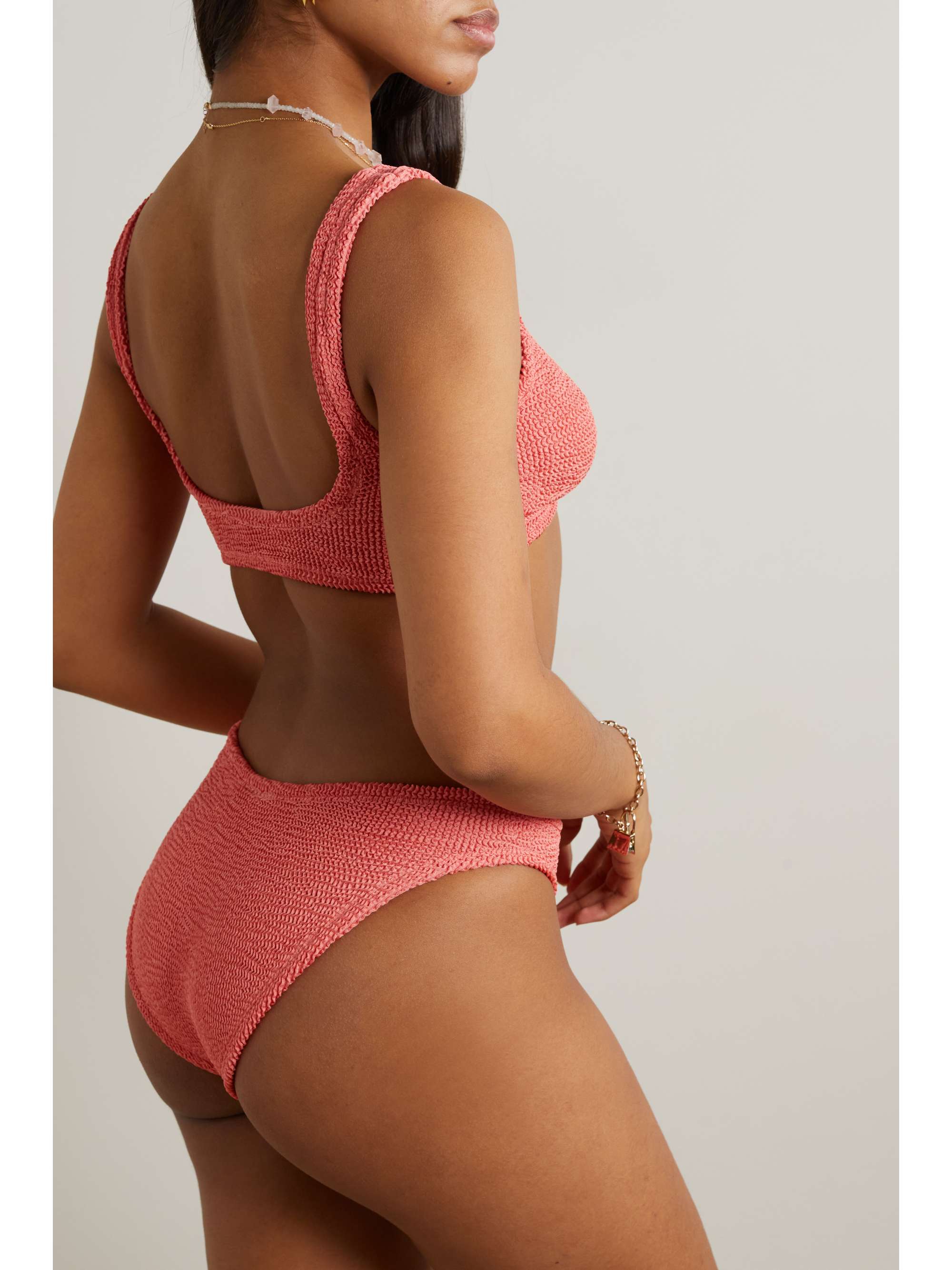 HUNZA G + Rose Inc Shalom seersucker bikini