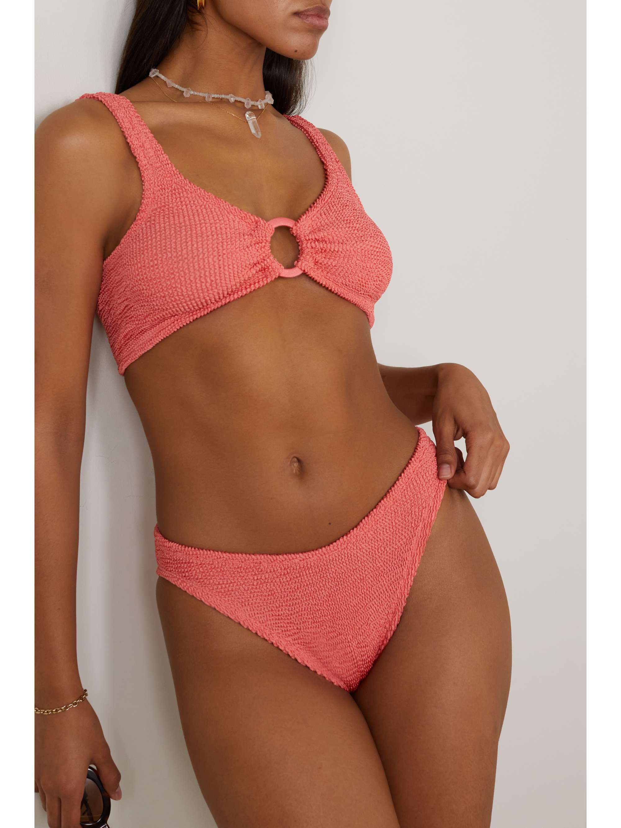 HUNZA G + Rose Inc Shalom seersucker bikini