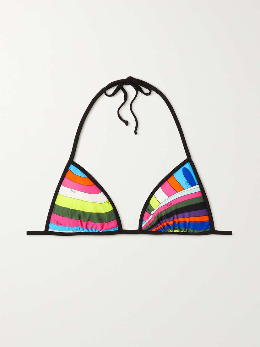 PUCCI Printed Triangle Bikini Top