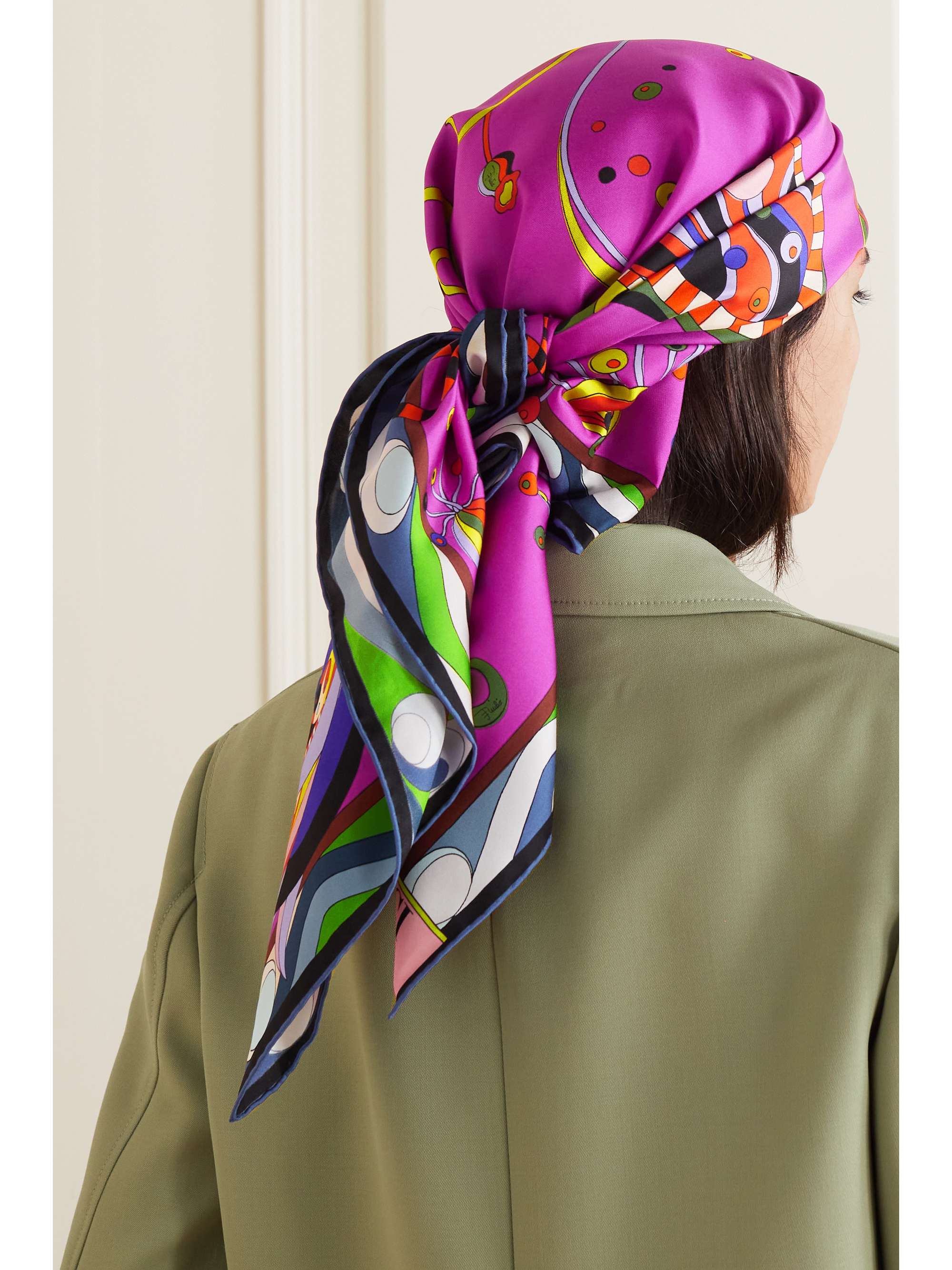 PUCCI Printed silktwill scarf NETAPORTER