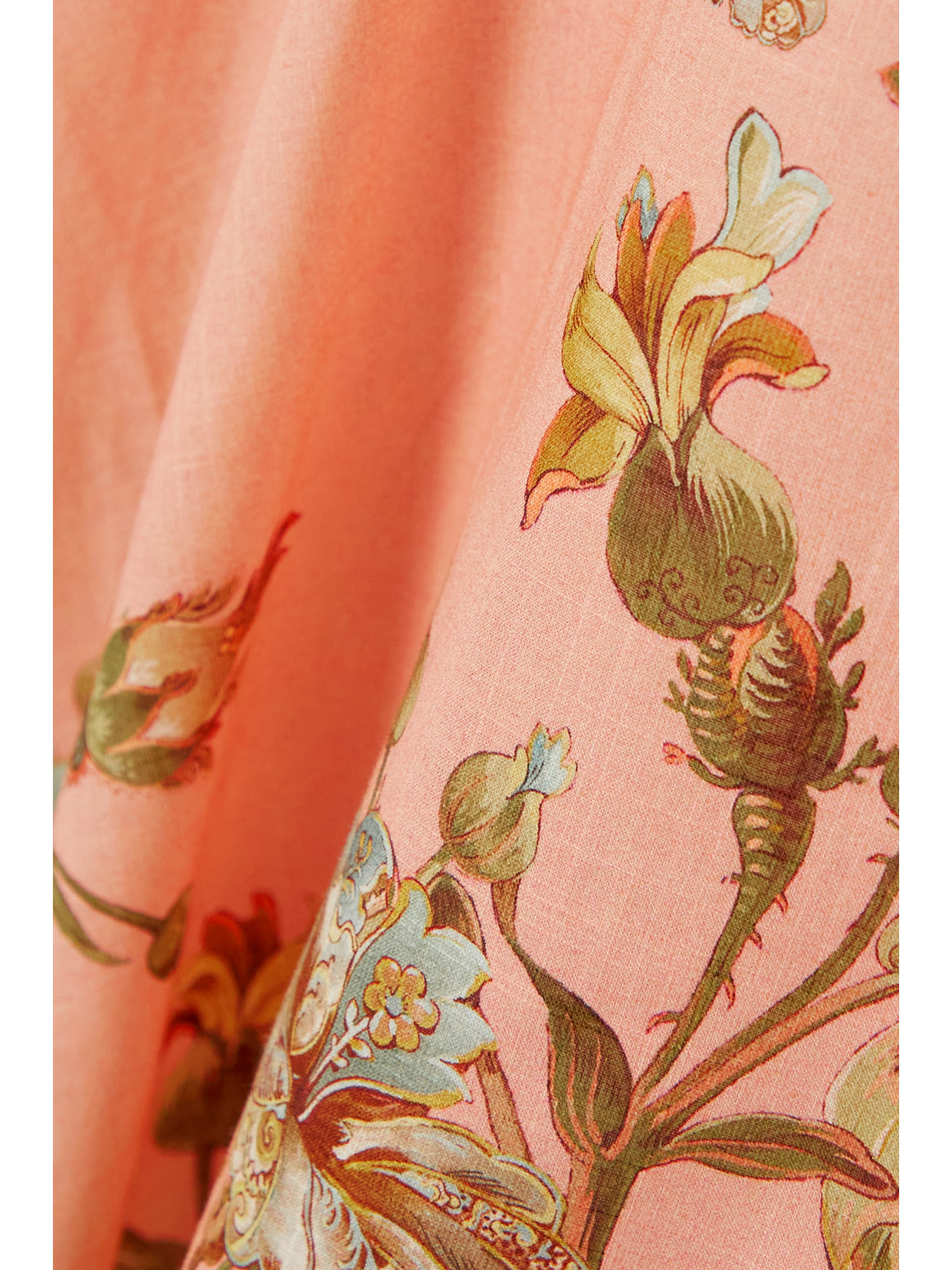 Shop Zimmermann Chintz Floral-print Cotton-voile Mini Wrap Dress In Orange