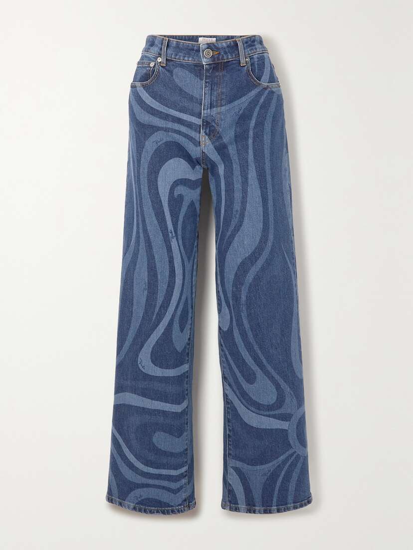 PUCCI Printed High-rise Wide-leg Jeans
