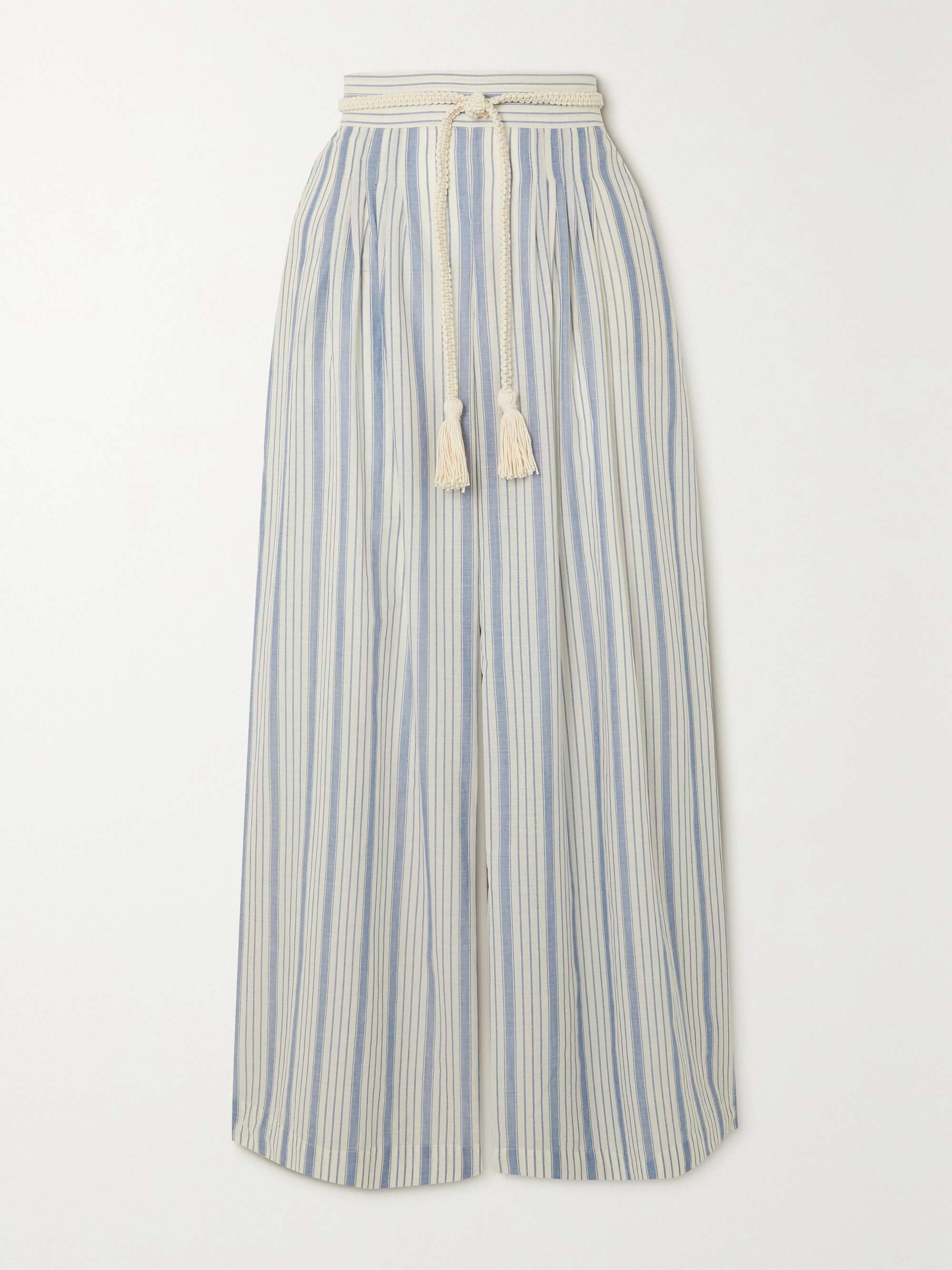 Belted sales striped pants