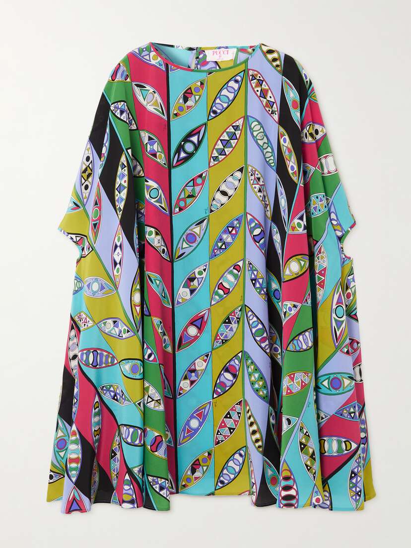 PUCCI Girandole Printed Silk Crepe De Chine Kaftan