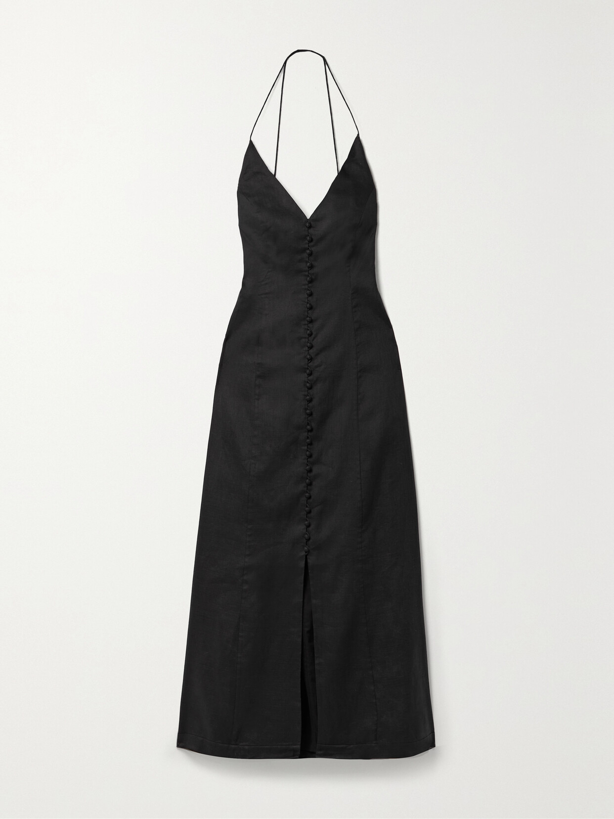 Zimmermann Halcyon Linen Midi Dress - Black