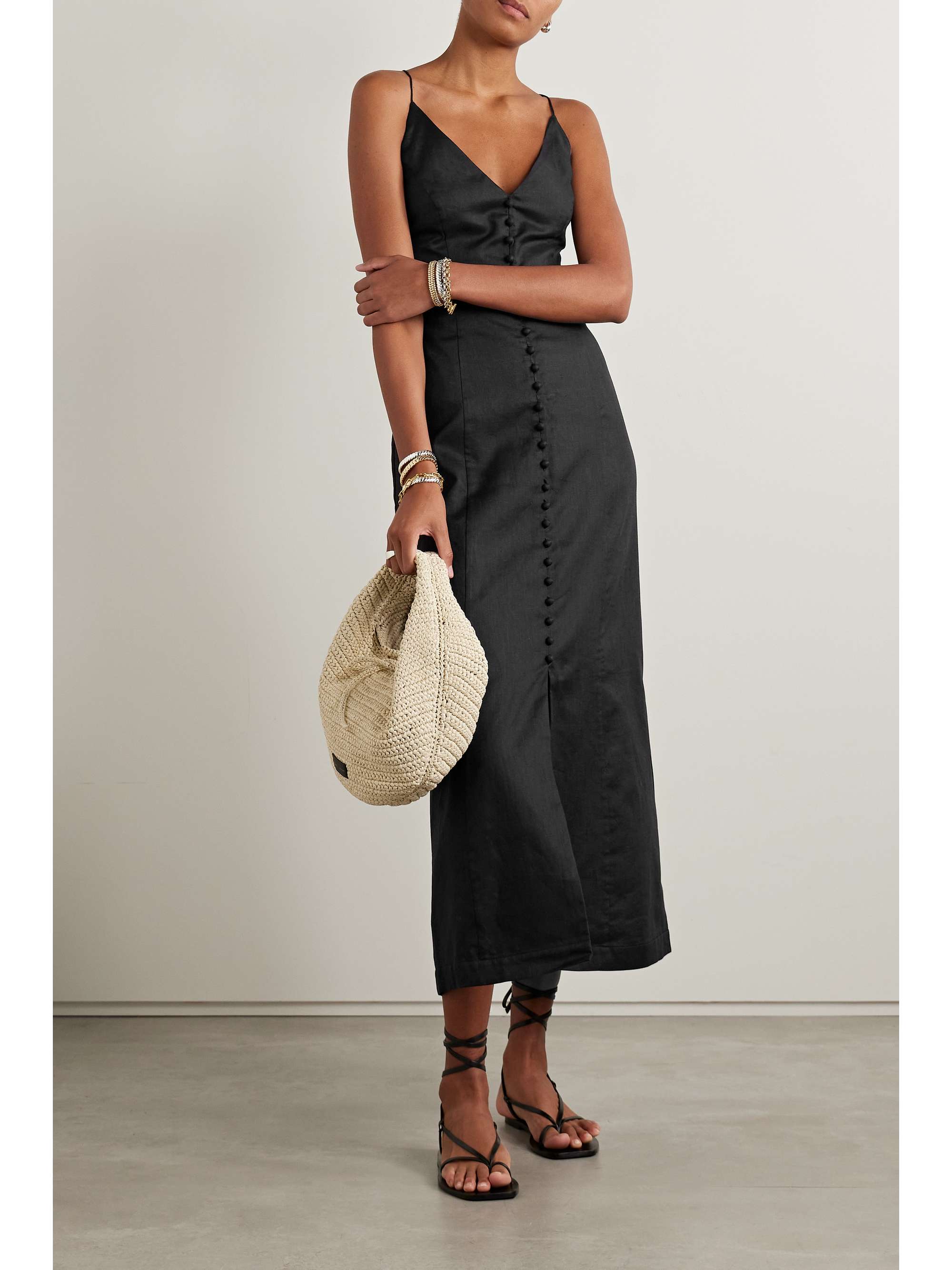 ZIMMERMANN Halcyon linen midi dress | NET-A-PORTER