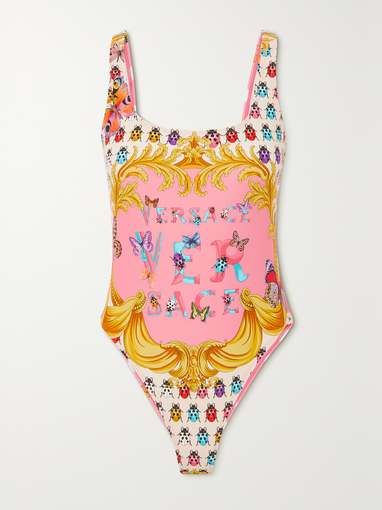 Versace + Dua Lipa Printed Swimsuit