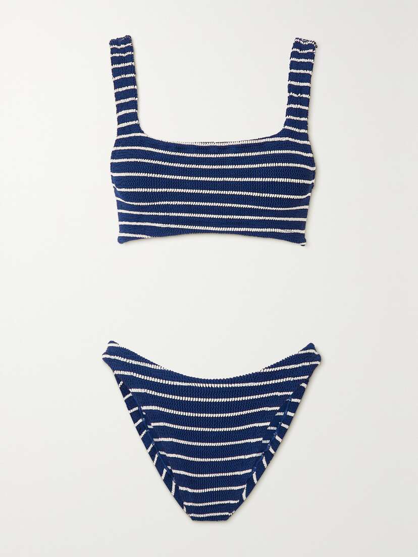 Hunza G Xandra Striped Seersucker Bikini