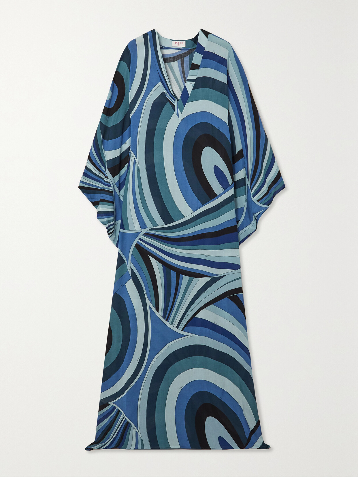 PUCCI - Printed Crepon Kaftan - Blue