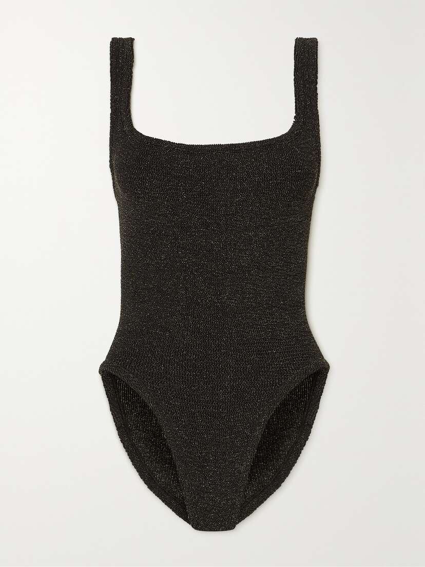 Hunza G + Net Sustain Metallic Seersucker Swimsuit
