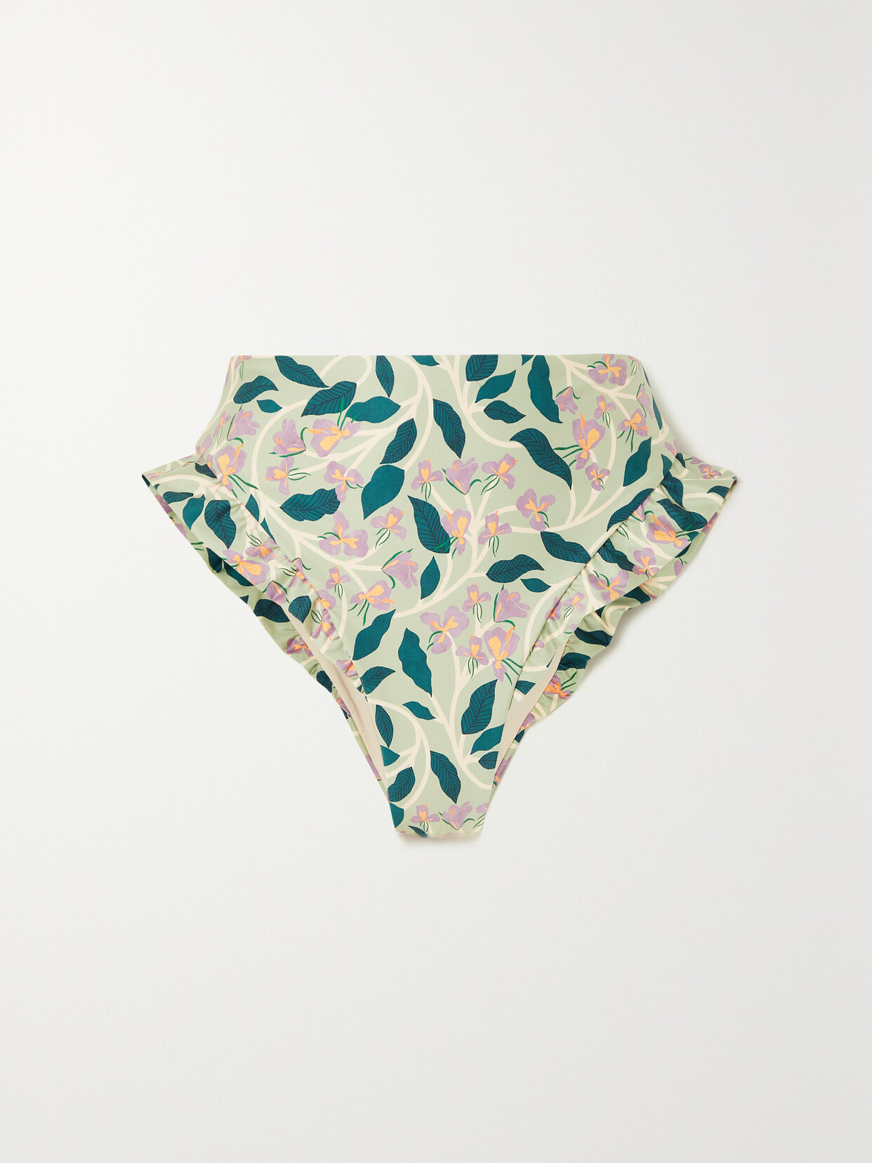 Agua by Agua Bendita - + Net Sustain Jengibre Ruffled Floral-print Recycled Bikini Bottoms - Multi