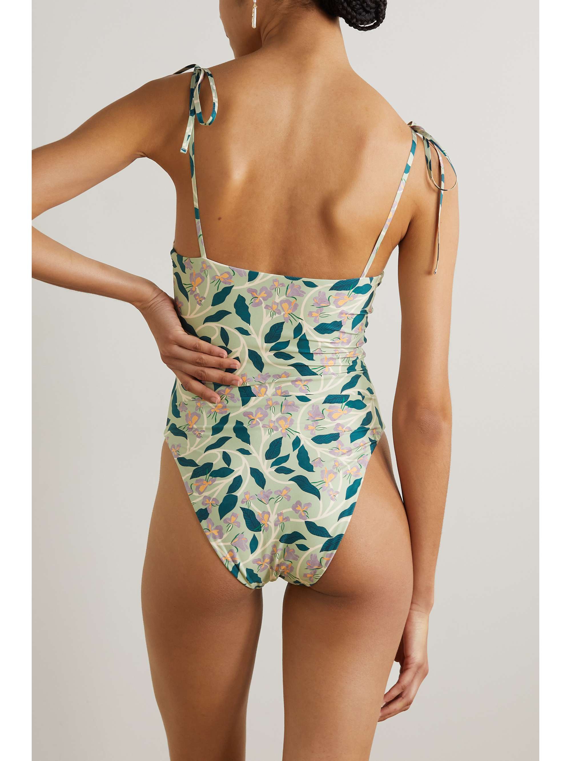 AGUA BY AGUA BENDITA Ébano floral-print recycled underwired swimsuit