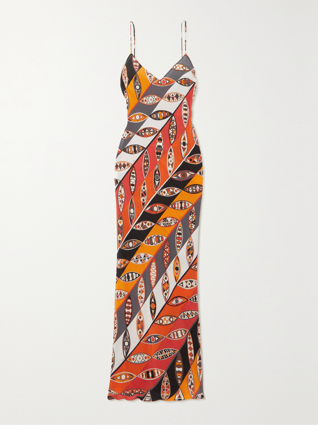 PUCCI Printed Silk Maxi Dress - Red
