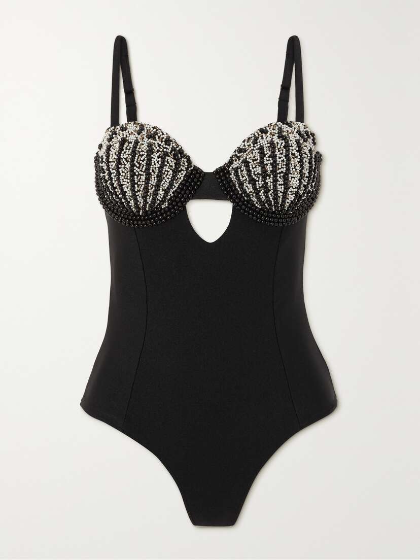 PatBo Embellished Cutout Swimsuit