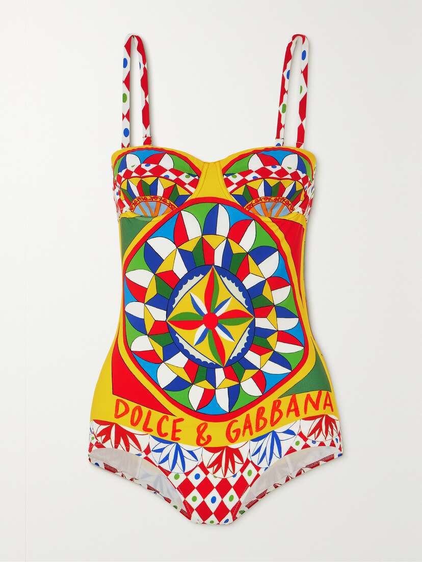 Dolce & Gabbana Carretto Printed Swimsuit