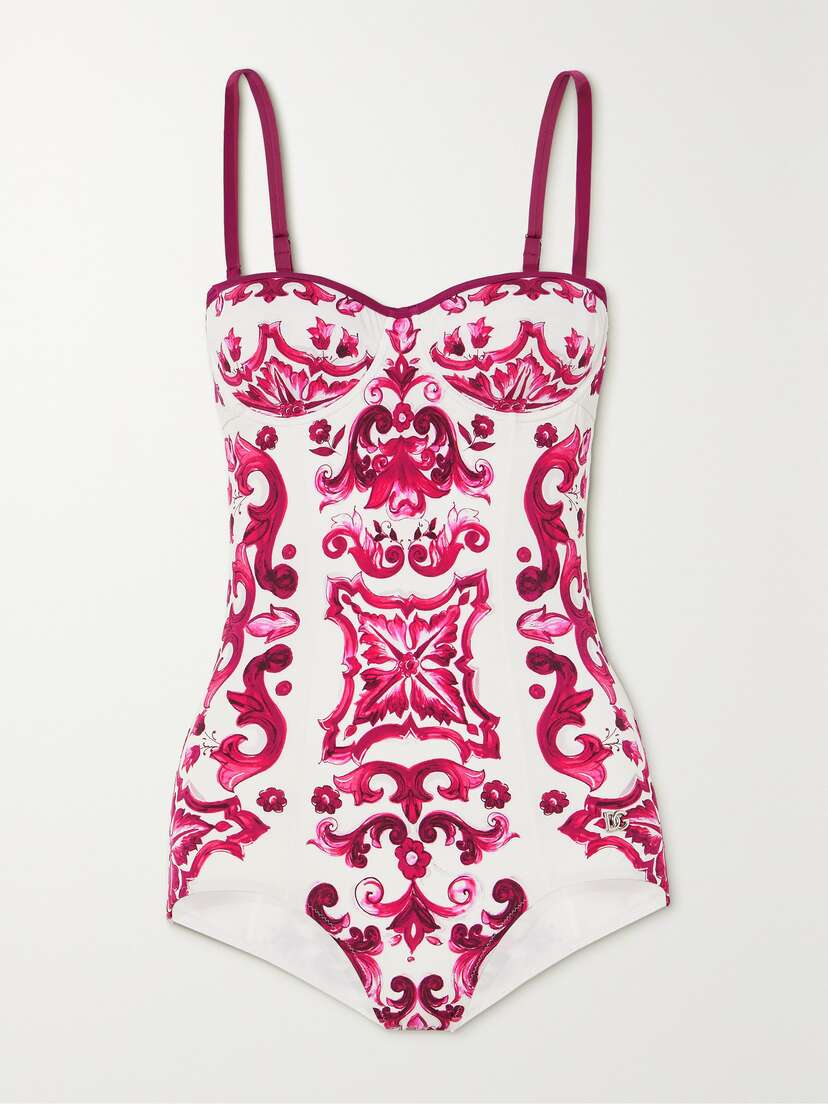 Dolce & Gabbana Majolica Printed Swimsuit