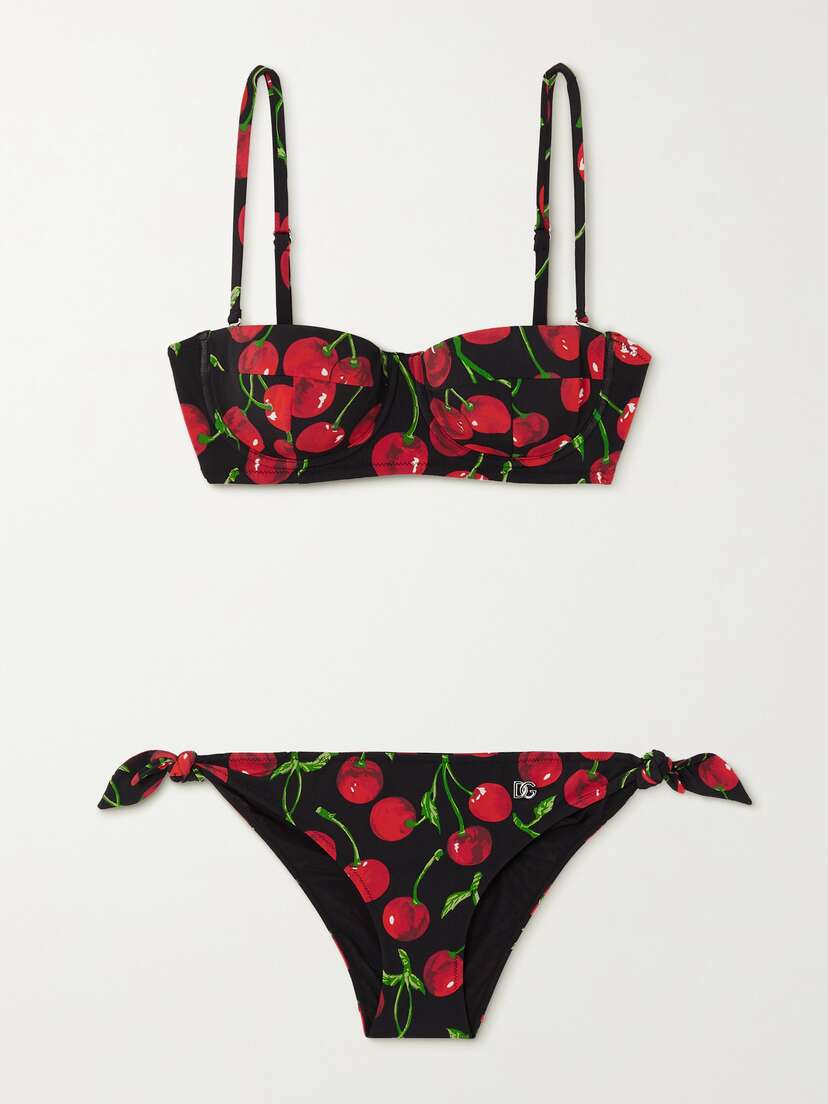 Dolce & Gabbana Printed Balconette Bikini