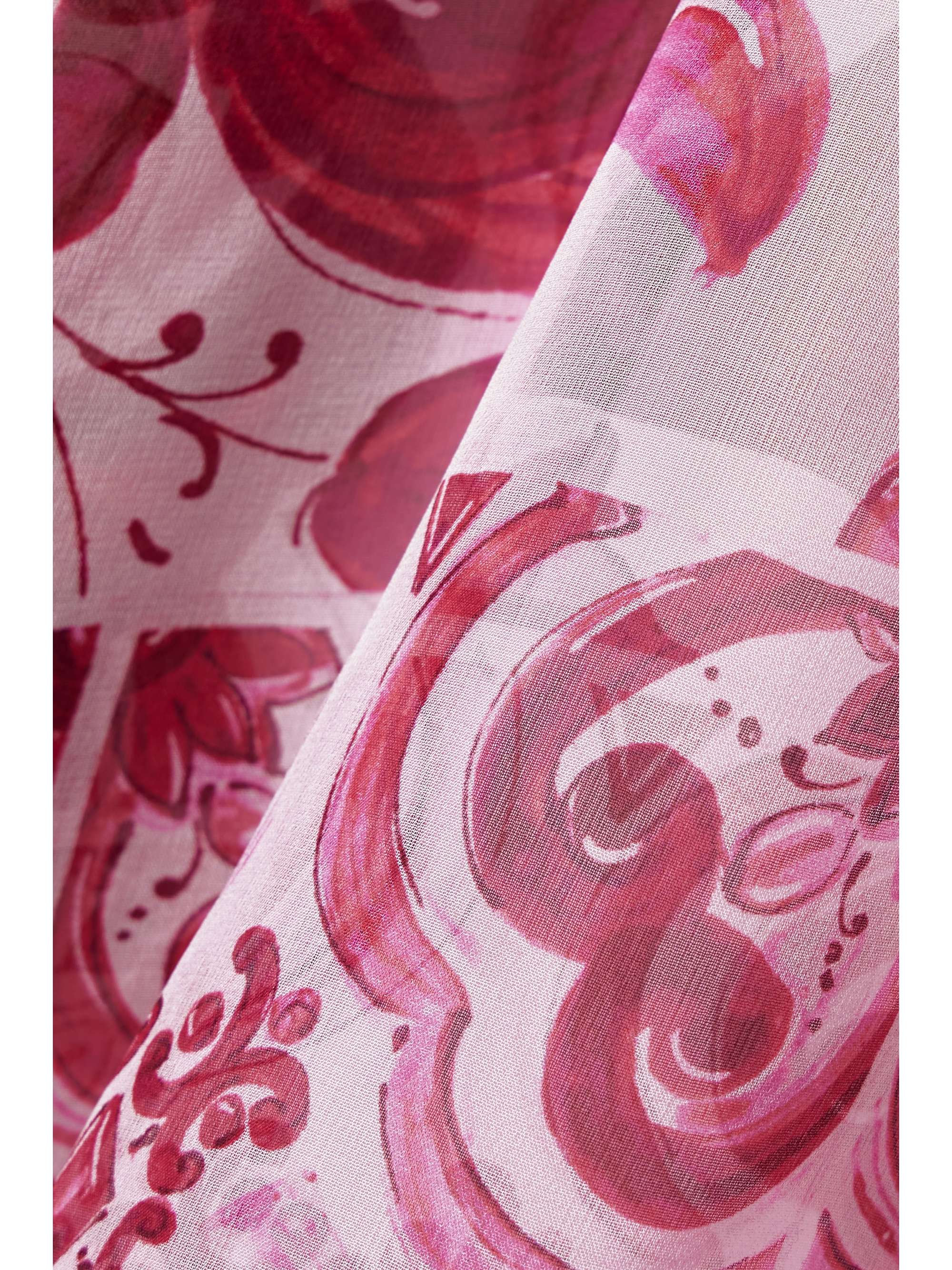 DOLCE&GABBANA Asymmetrischer Kaftan aus bedrucktem Seidenchiffon
