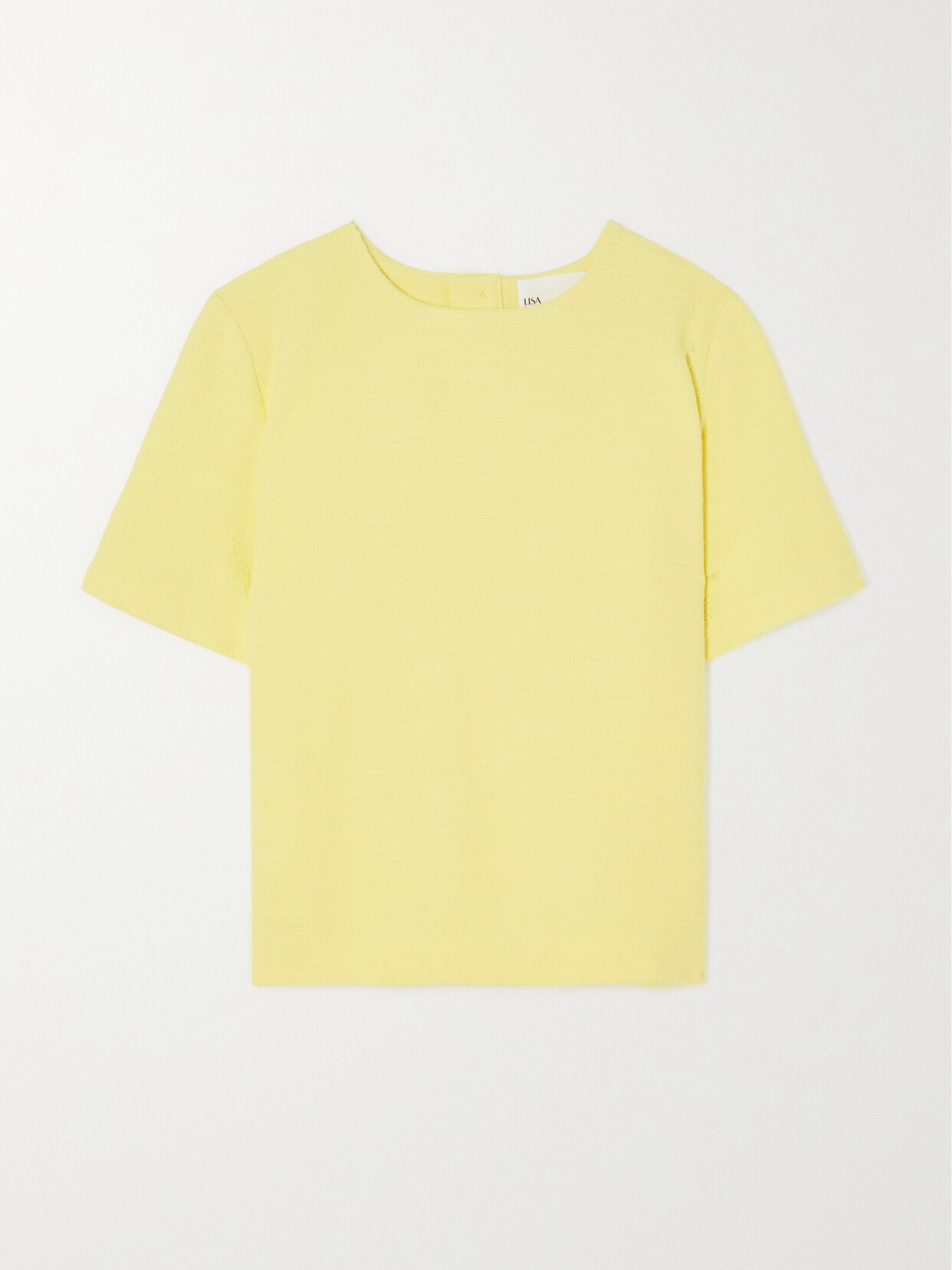 Lisa Marie Fernandez + Net Sustain Cotton-blend Bouclé Top - Yellow